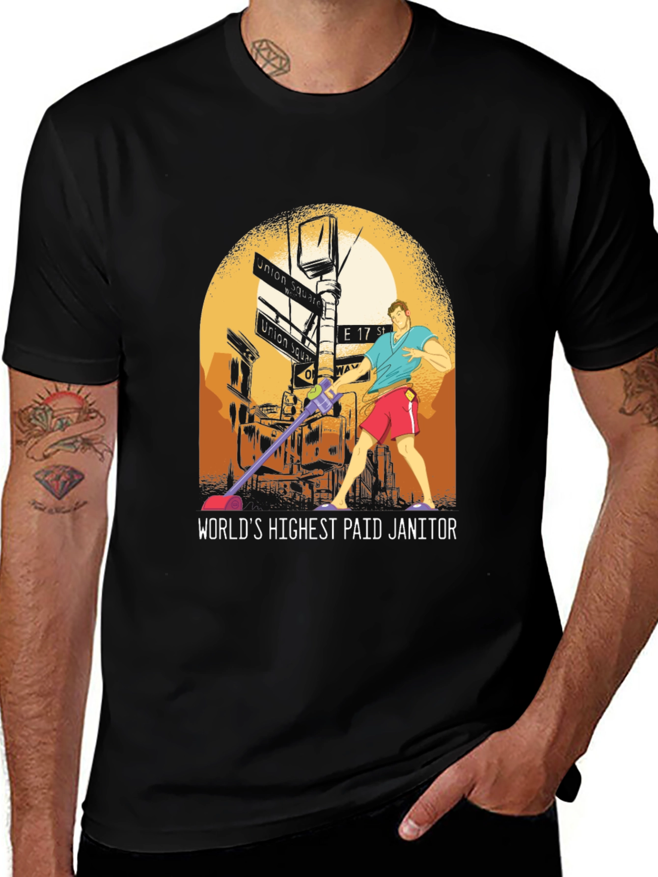 Variant 30 of World's Highest Paid Janitor T-Shirt