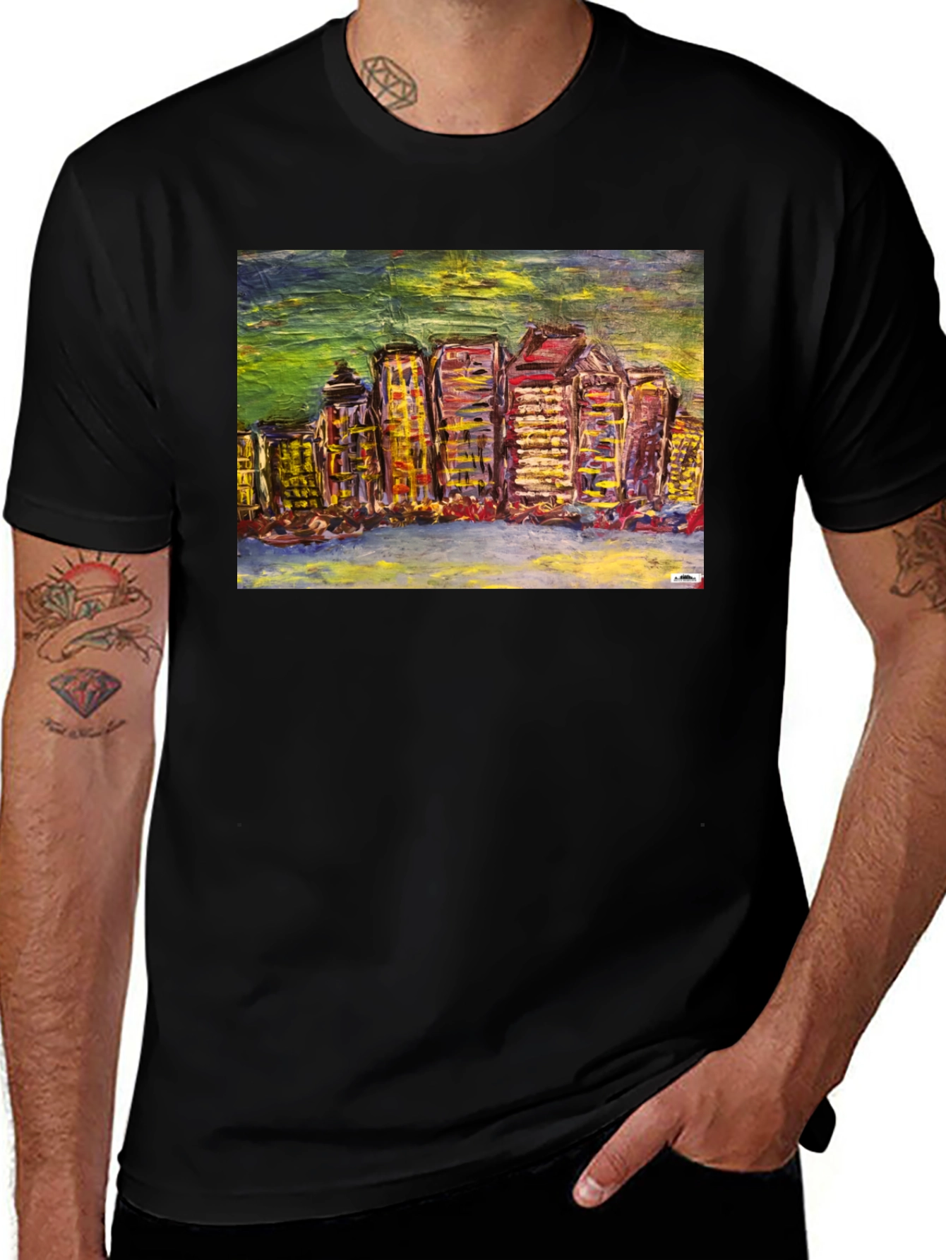 Variant 22 of Abstract Cityscape T-Shirt