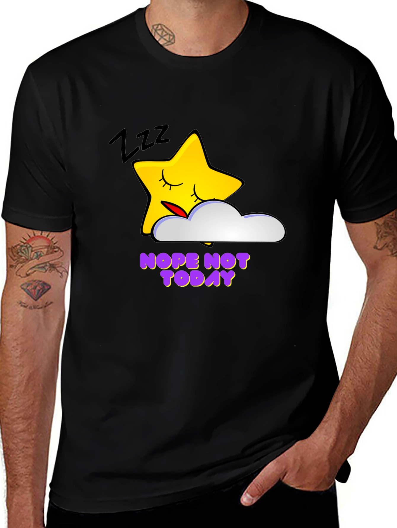 Variant 5 of Nope Not Today Sleeping Star Graphic Tee