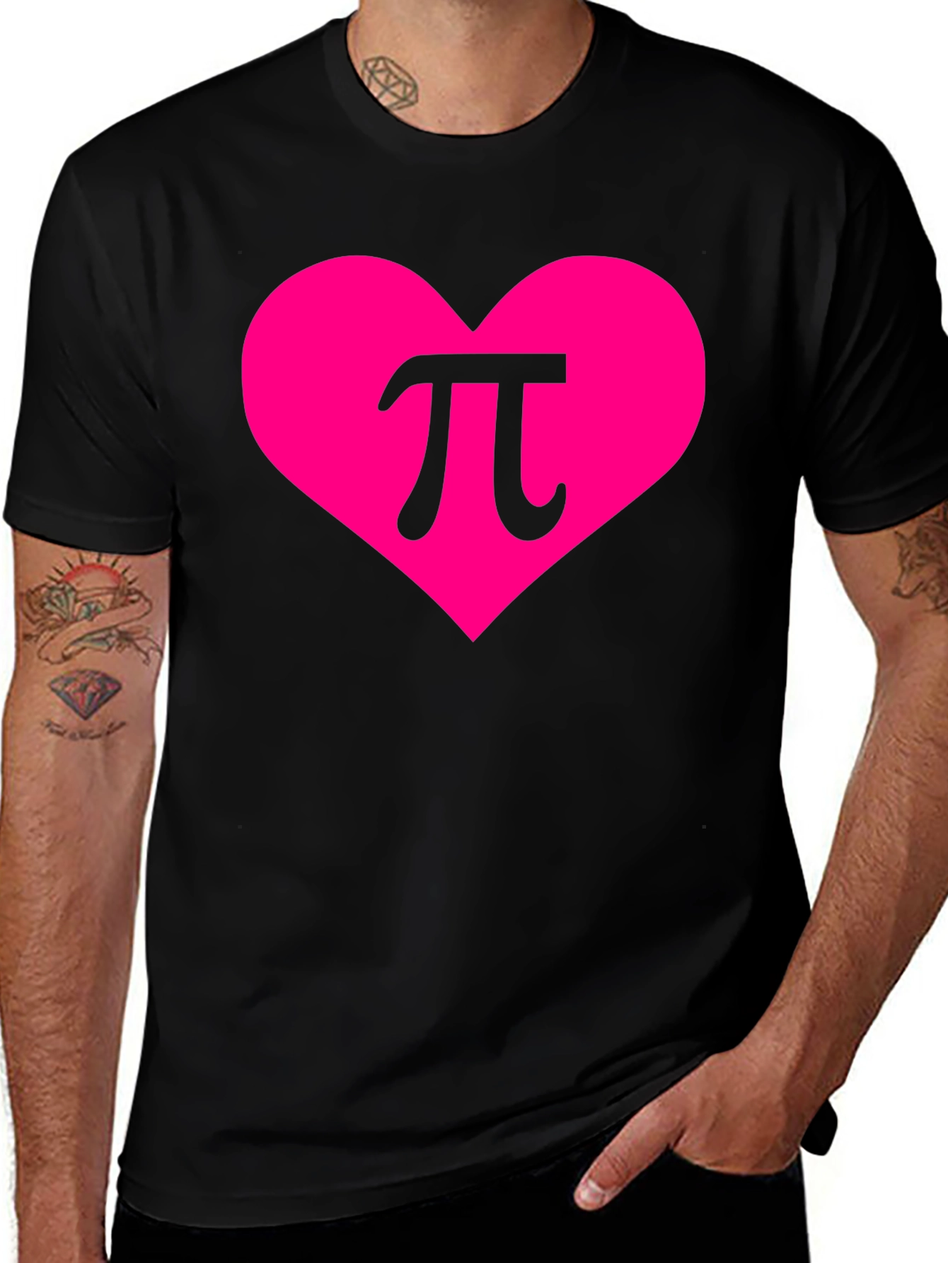 Variant 26 of I Heart Pi - Graphic Tee Shirt