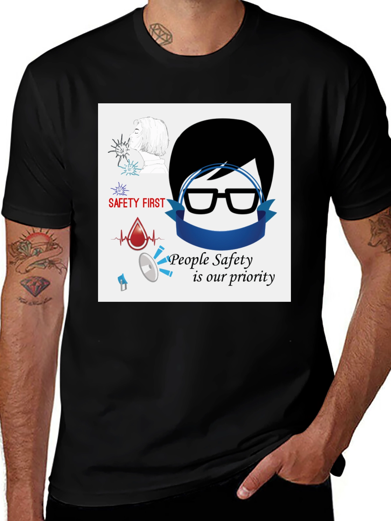 Variant 20 of Safety First T-Shirt | People Safety is Our Priority