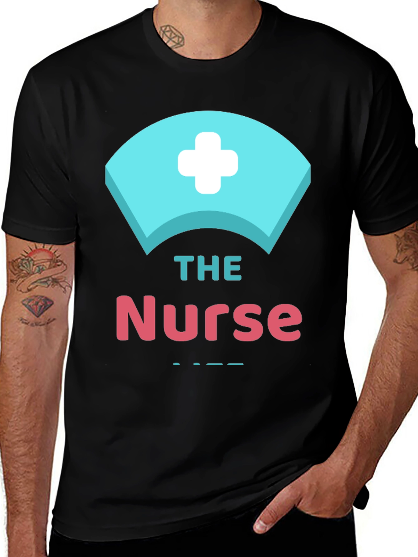 Black The Nurse Graphic Tee - Medical Apparel main image