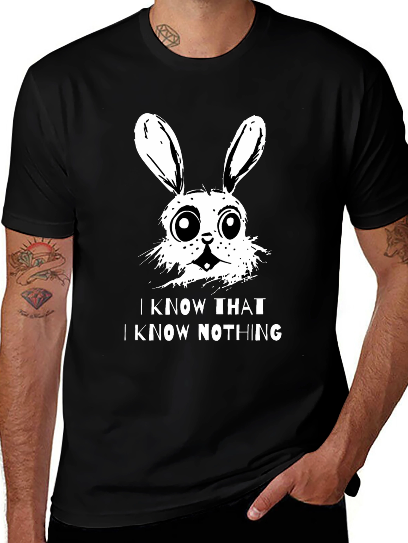 Variant 18 of I Know That I Know Nothing Bunny T-Shirt