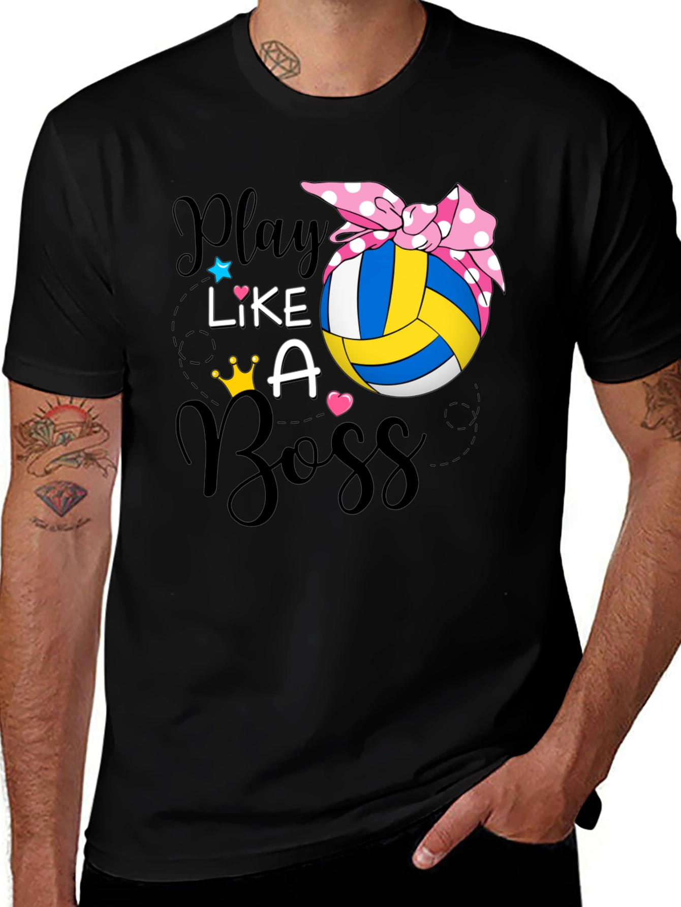 Variant 16 of Play Like A Boss Volleyball Graphic T-Shirt