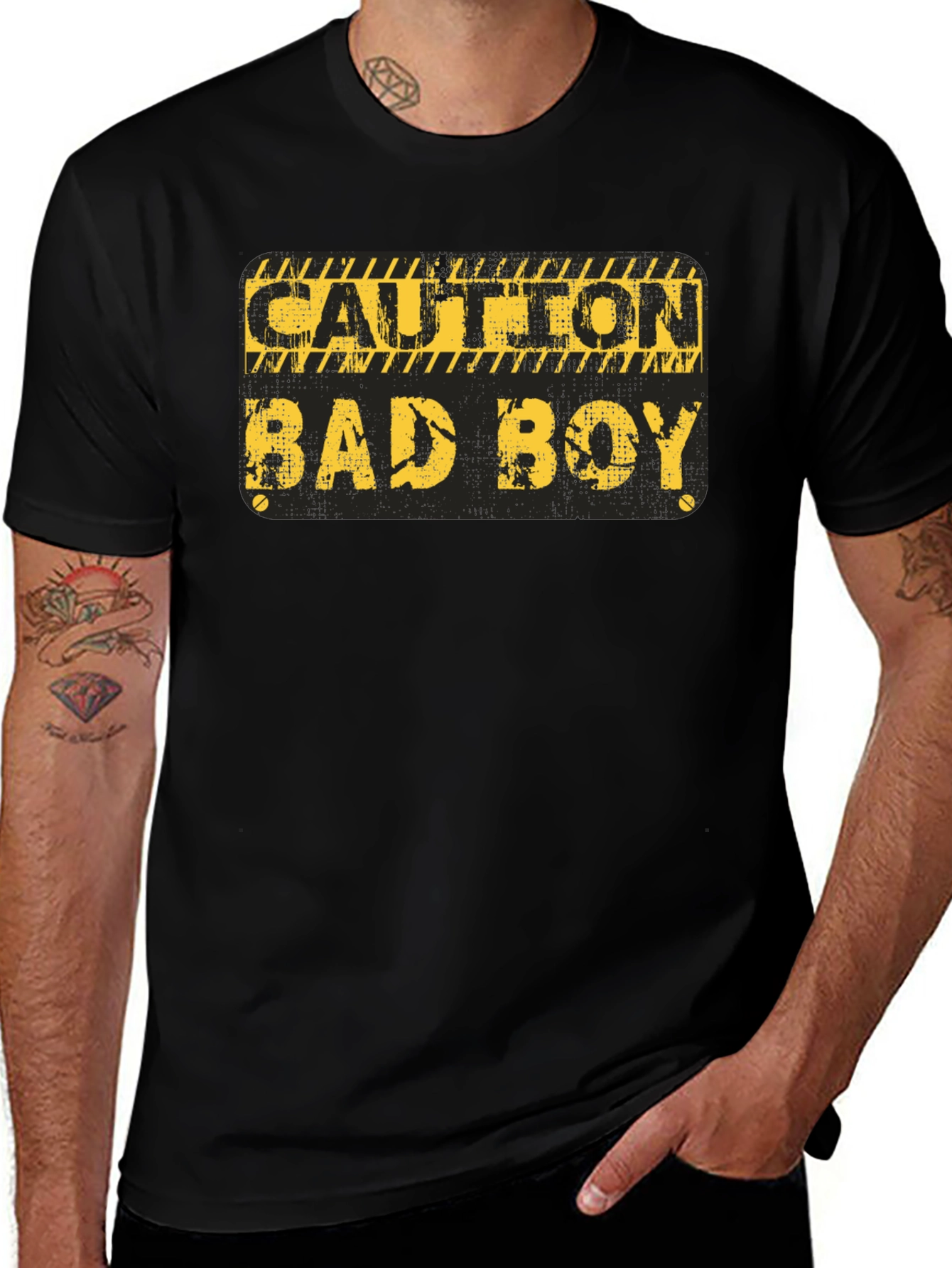 Caution Bad Boy Graphic T-Shirt