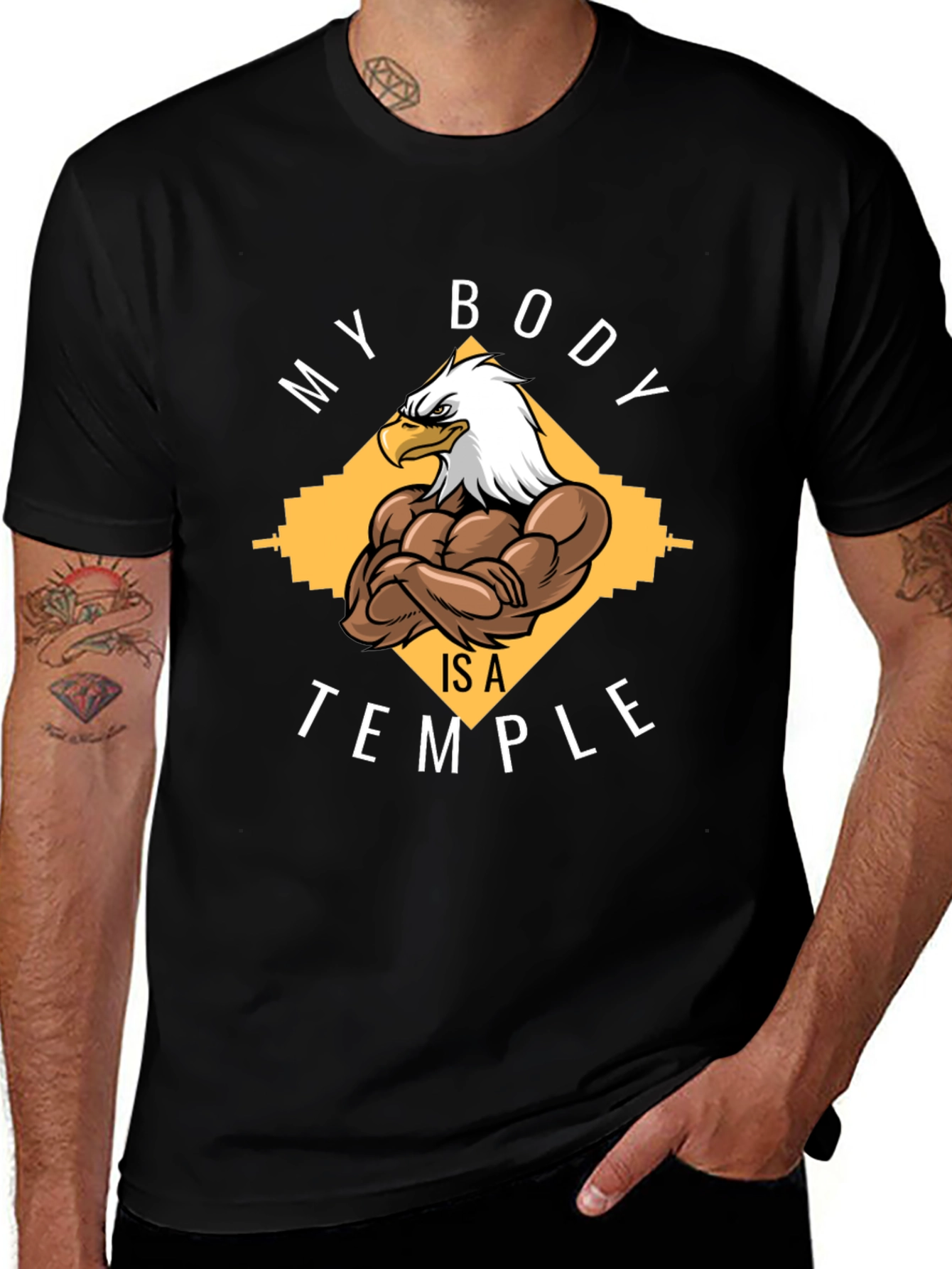 My Body is a Temple Eagle Gym T-Shirt
