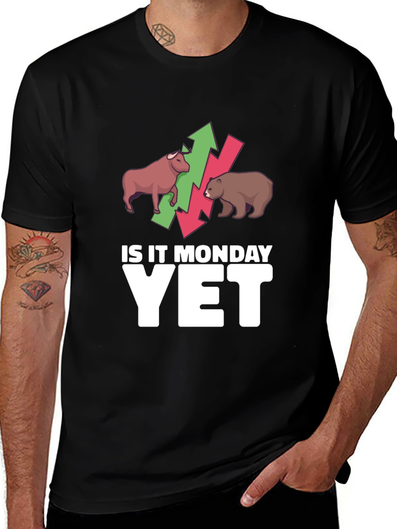 Variant 22 of Is It Monday Yet? Stock Market T-Shirt