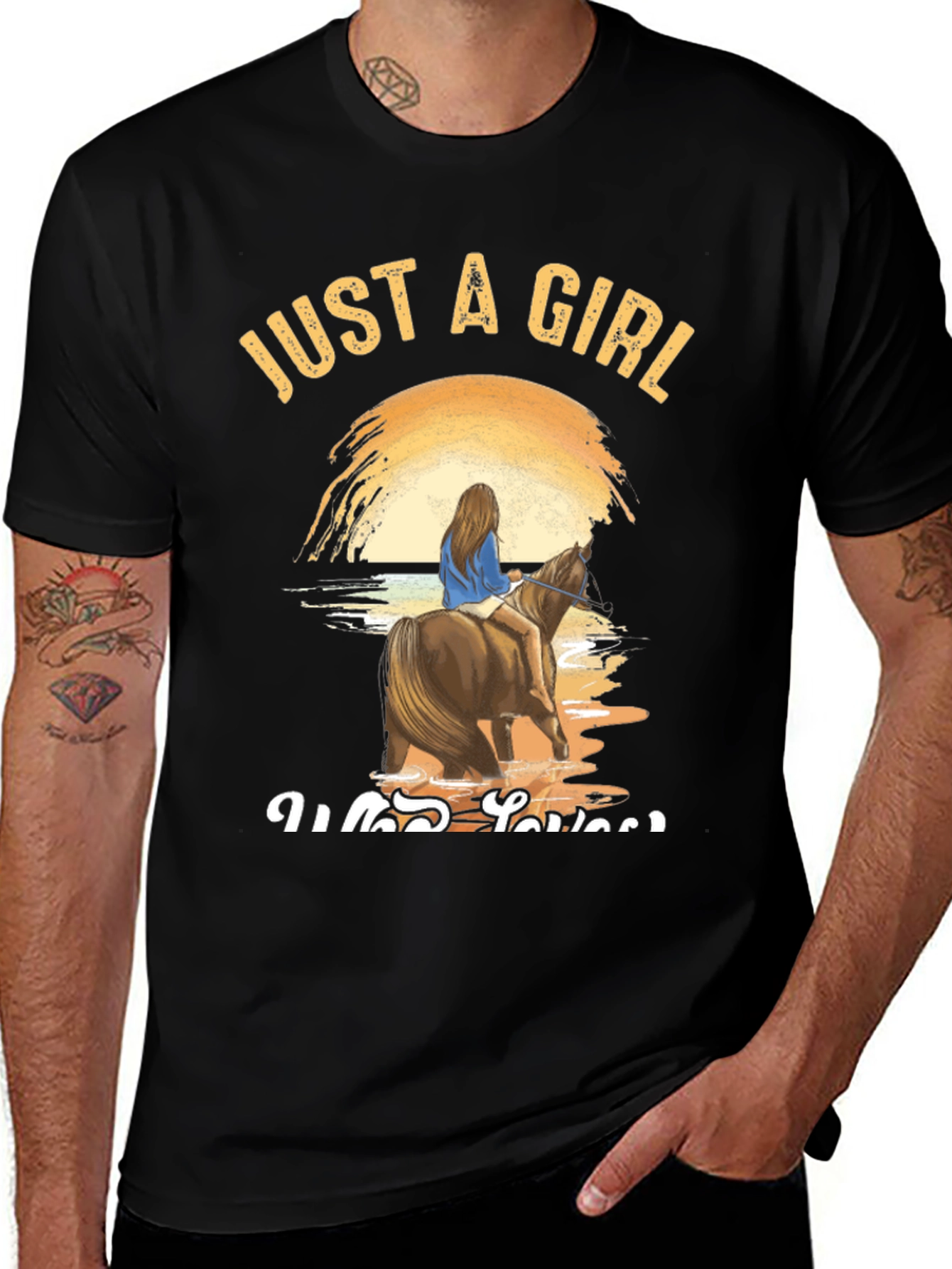 Variant 10 of Just A Girl Who Loves Horses Graphic Tee