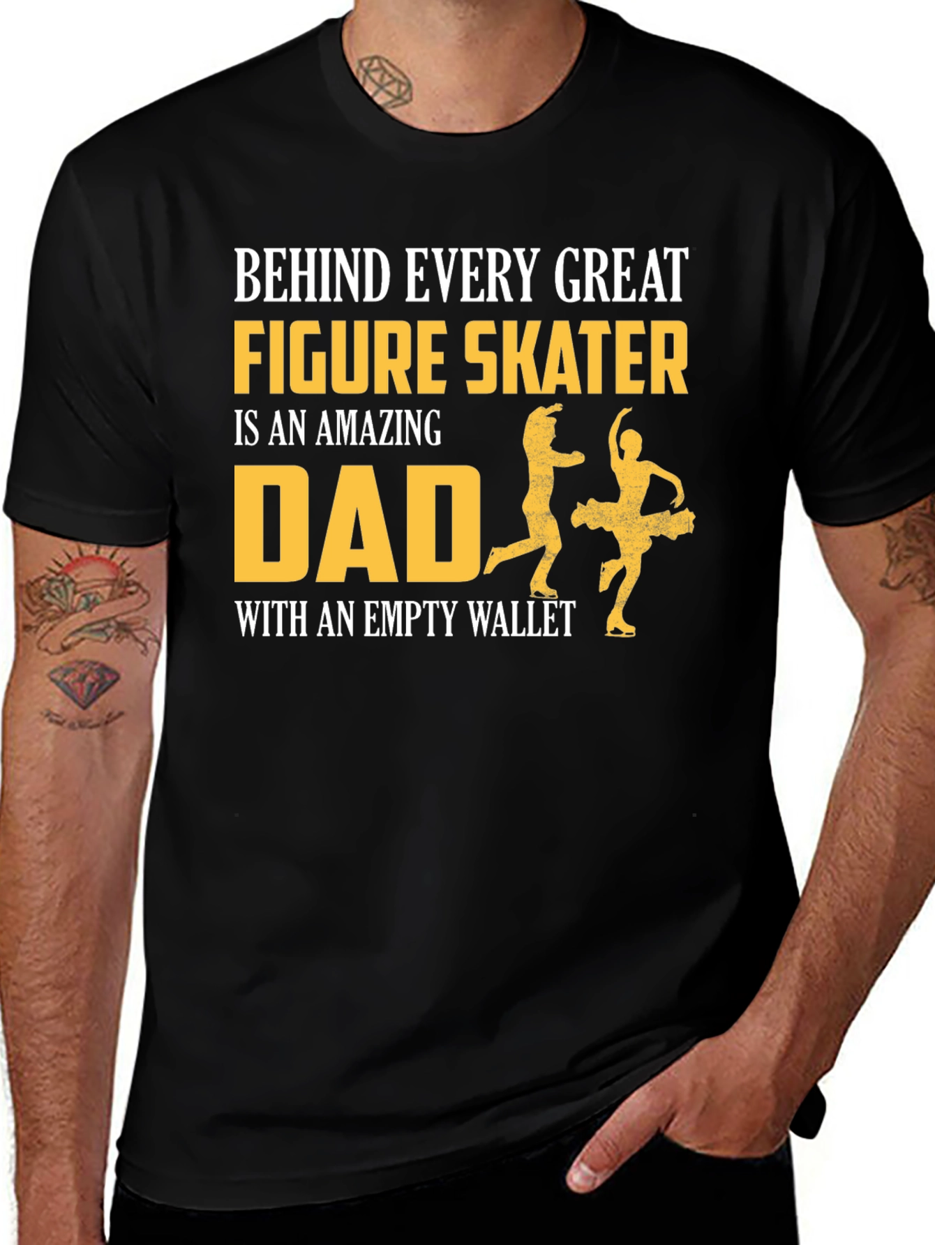 Variant 12 of Figure Skater Dad T-Shirt - Amazing Dad Gift