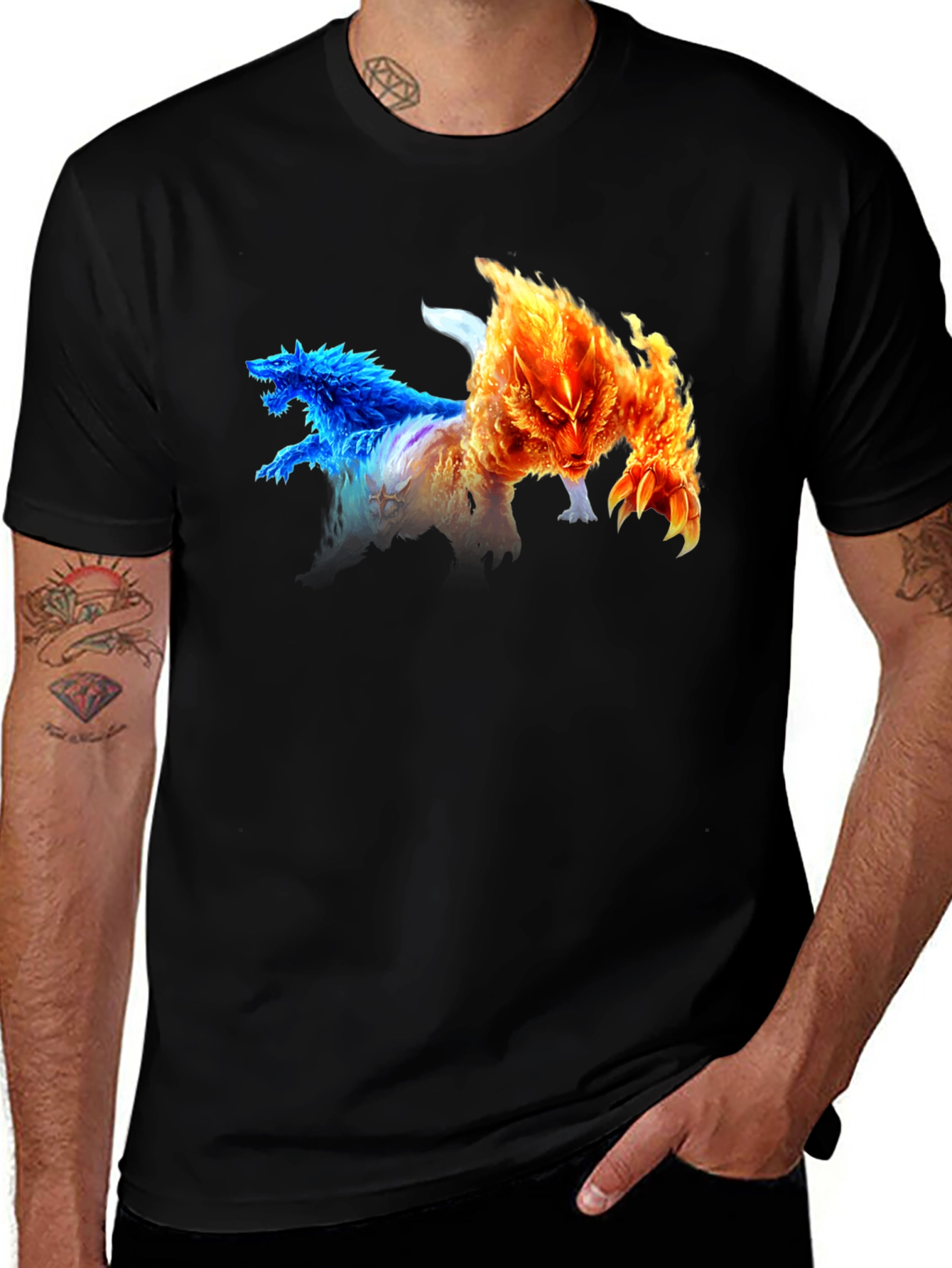 Variant 21 of Elemental Wolves Graphic T-Shirt