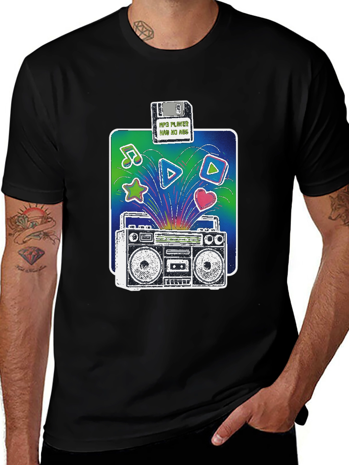 Variant 5 of Retro Boombox Graphic Tee - Vintage Style T-Shirt