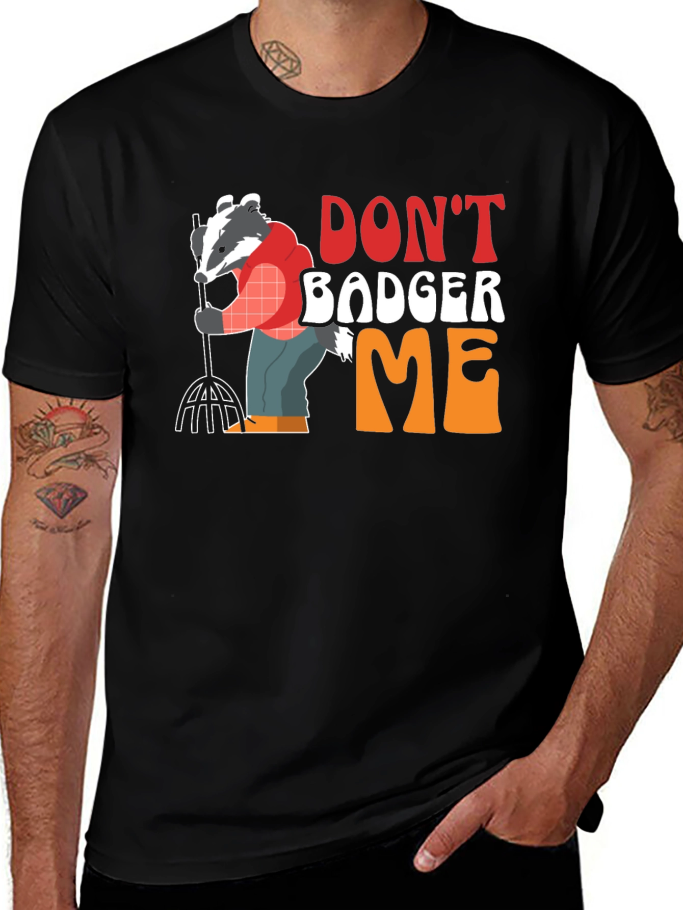 Variant 4 of Don't Badger Me Graphic T-Shirt - Funny Animal Tee