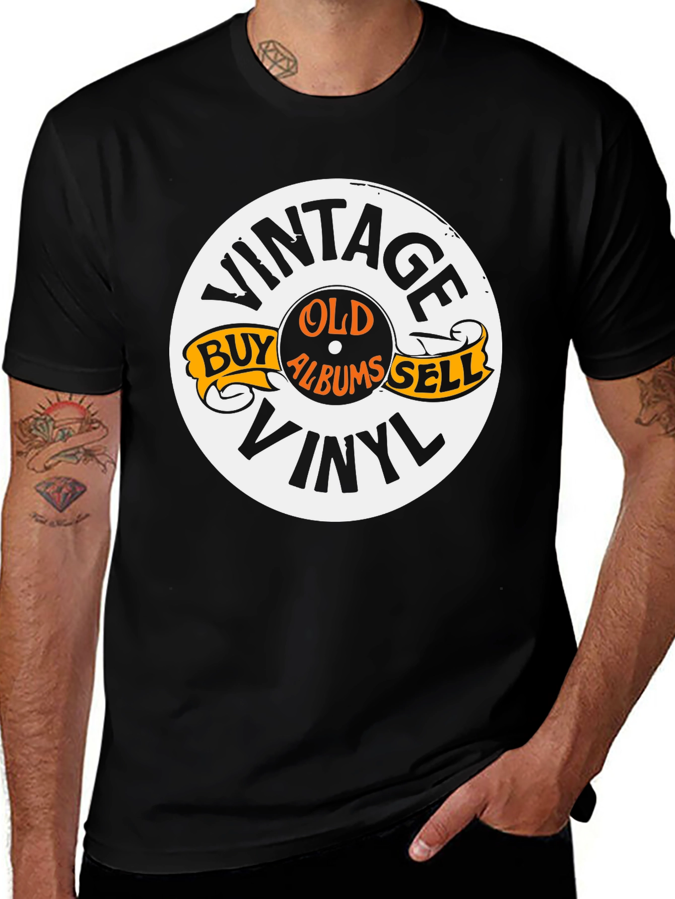 Variant 6 of Vintage Vinyl Record T-Shirt - Music Lover Tee