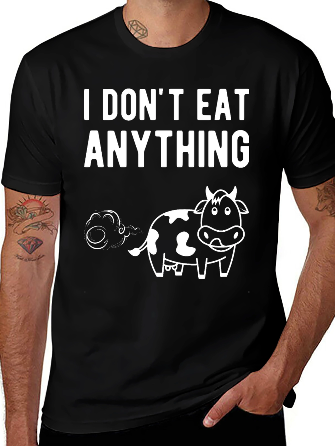 Variant 9 of I Don't Eat Anything Funny Vegan Vegetarian T-Shirt