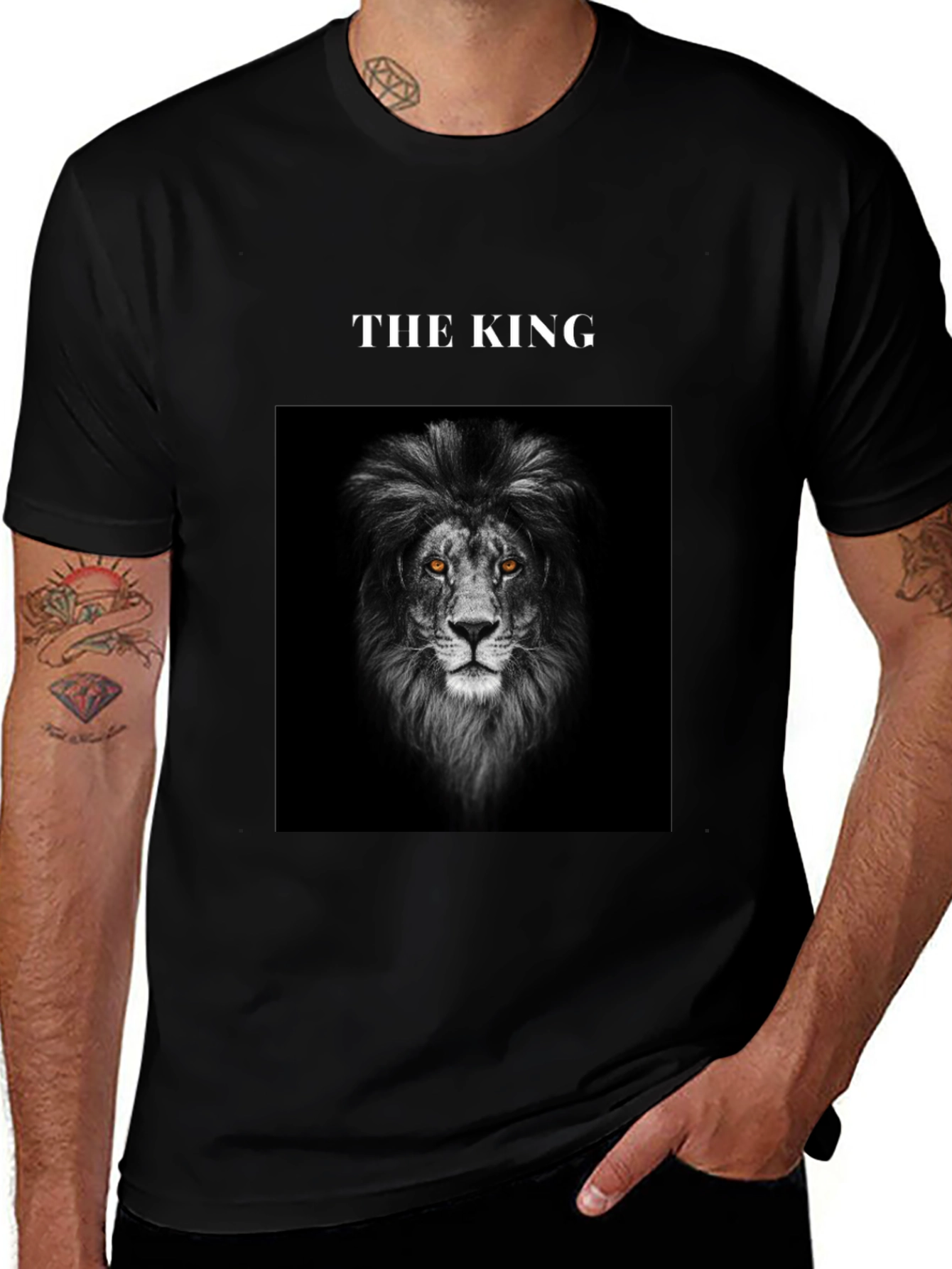 Variant 29 of The King Lion Graphic Tee - Black