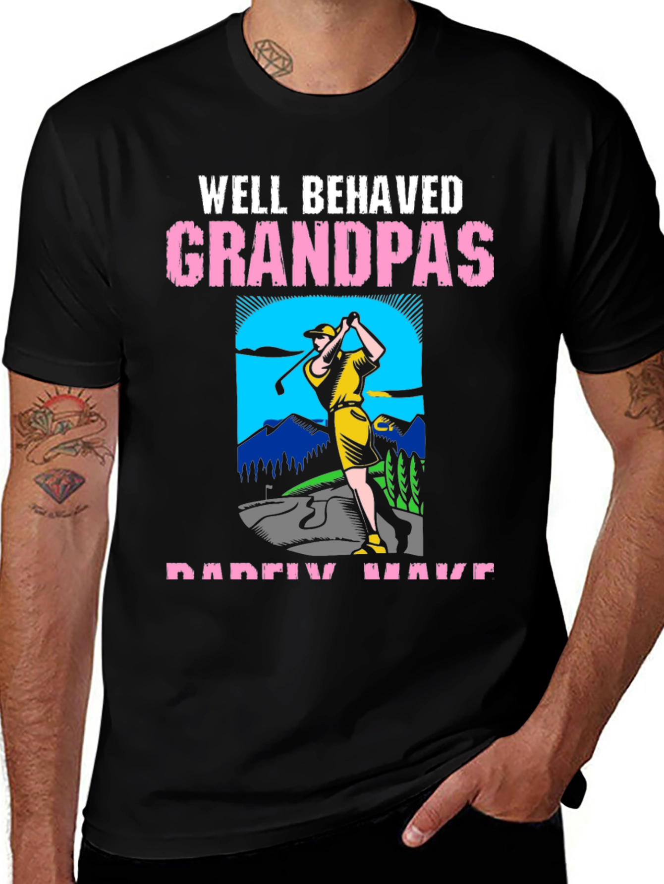 Variant 23 of Well Behaved Grandpas Golf T-Shirt