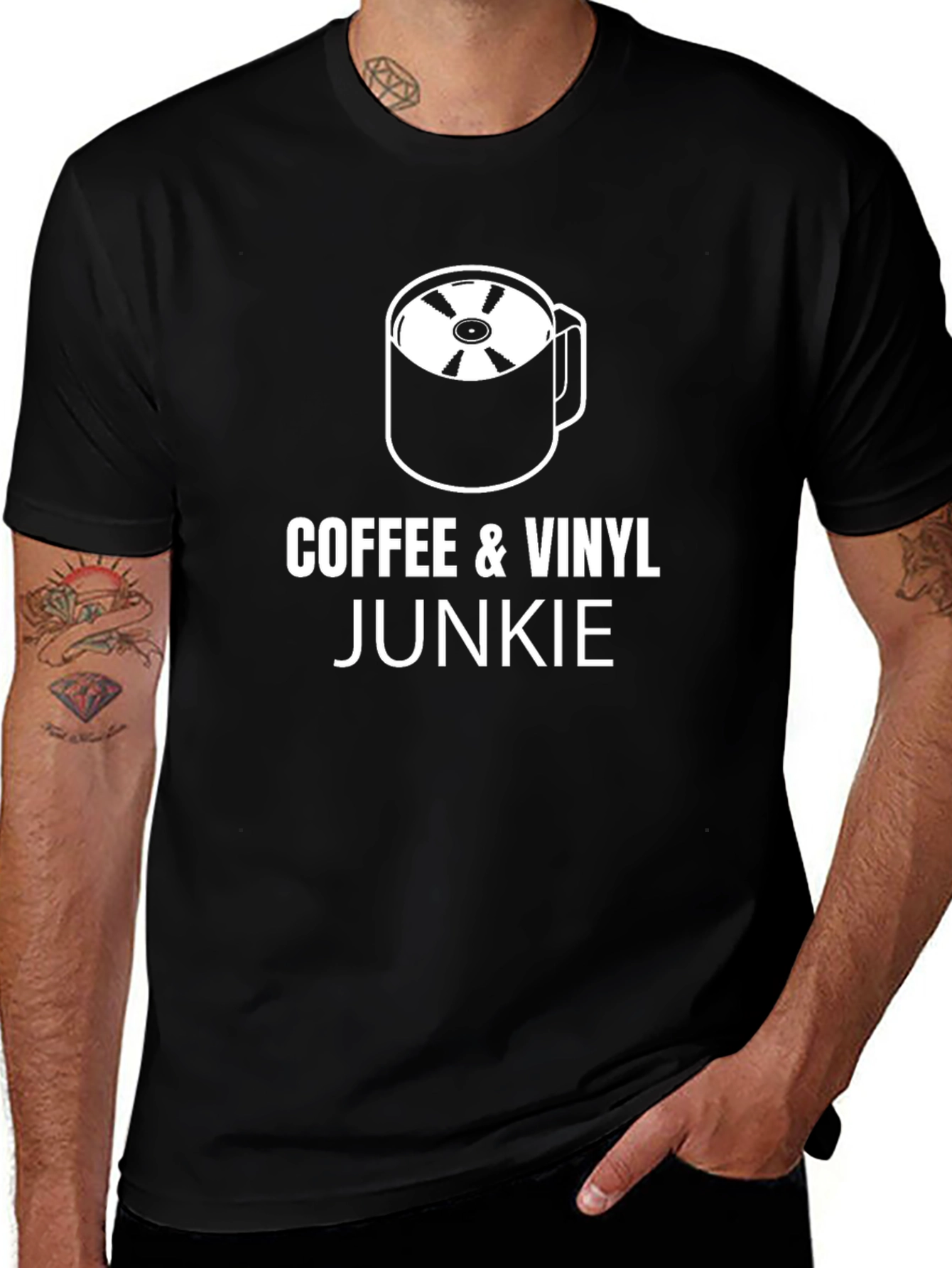 Variant 12 of Coffee & Vinyl Junkie Graphic T-Shirt