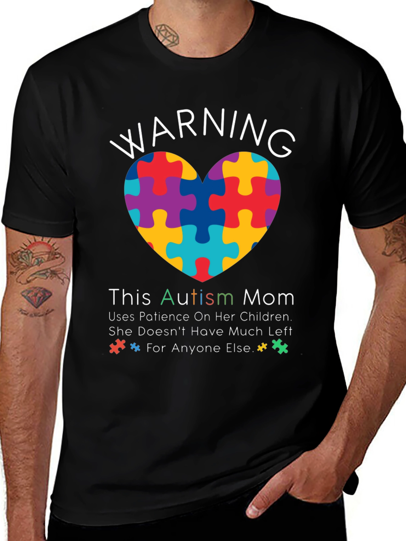 Variant 23 of Autism Mom Warning Graphic Tee