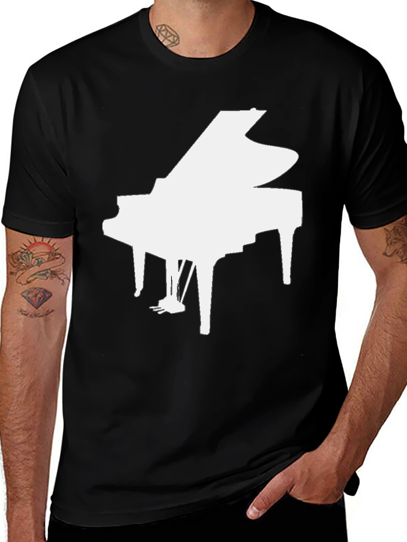 Variant 13 of Piano Graphic Tee - Music Lover's T-Shirt