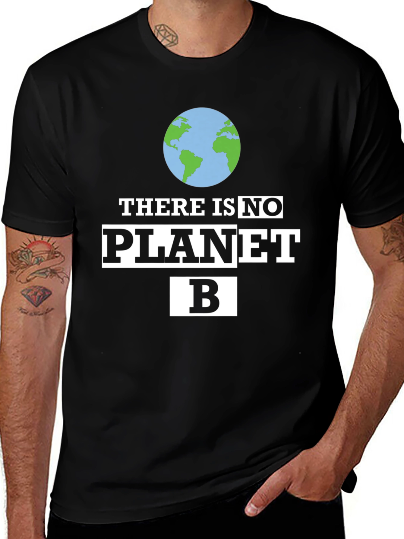 Black There is No Planet B Graphic T-Shirt main image