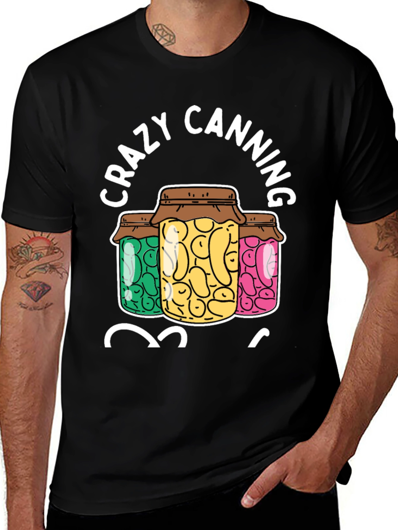 Variant 4 of Crazy Canning T-Shirt - Canning Jars Graphic Tee