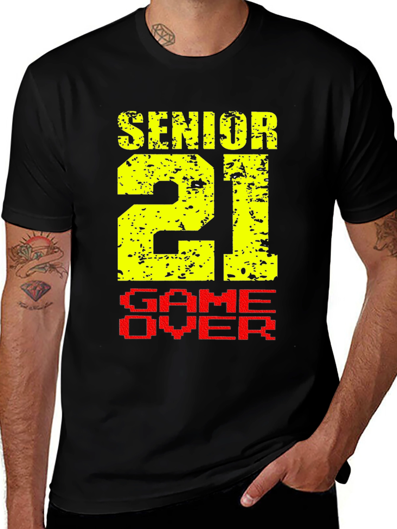 Senior 21 Game Over Black T-Shirt