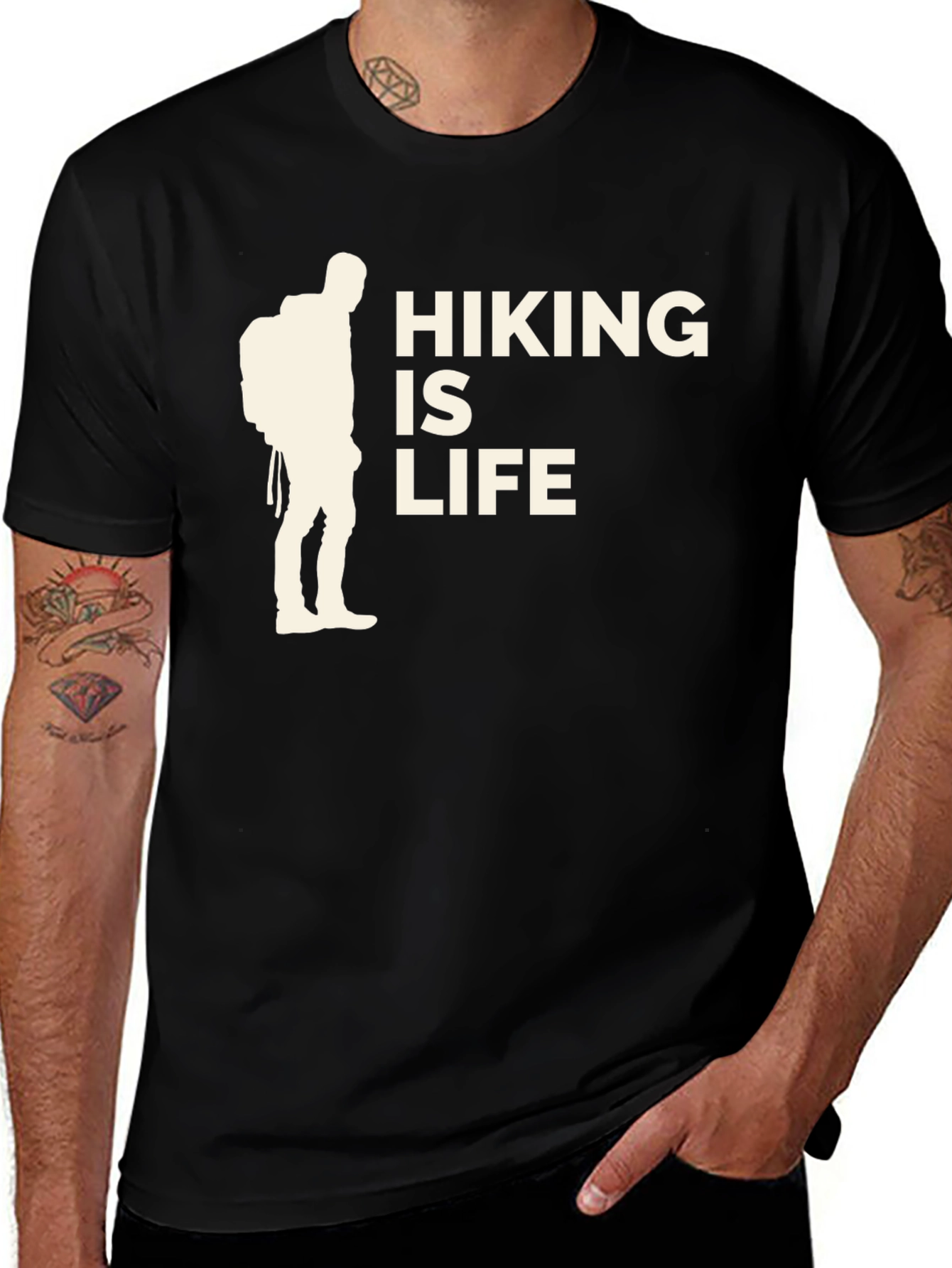 Variant 10 of Hiking Is Life Graphic Tee