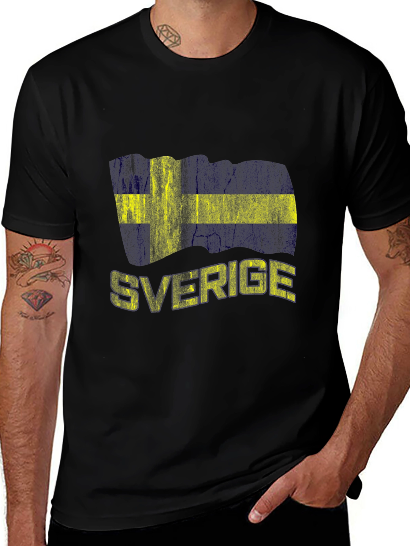 Sweden Flag T-Shirt Sverige Design