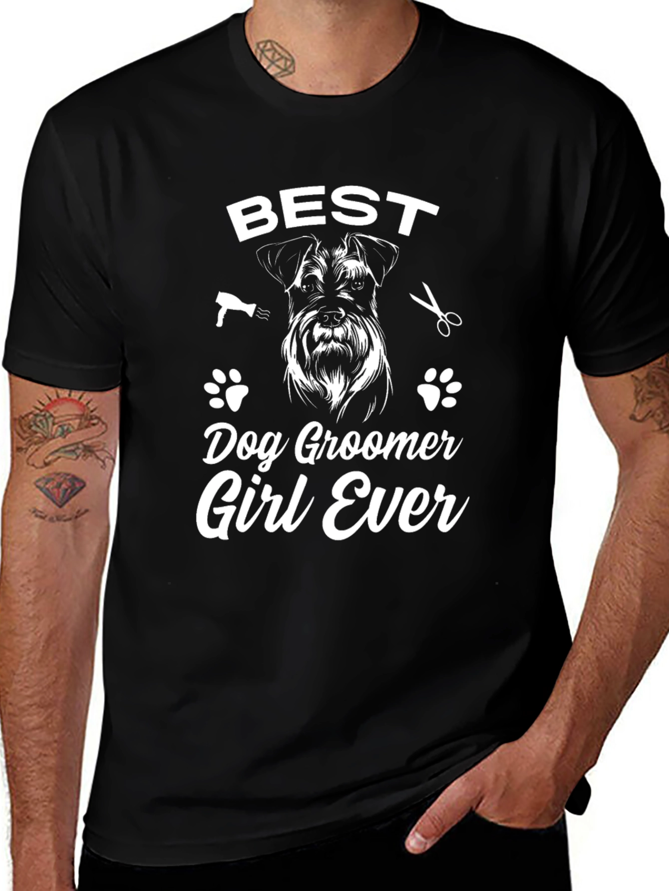 Variant 13 of Best Dog Groomer Girl Ever T-Shirt, Animal Lover Tee