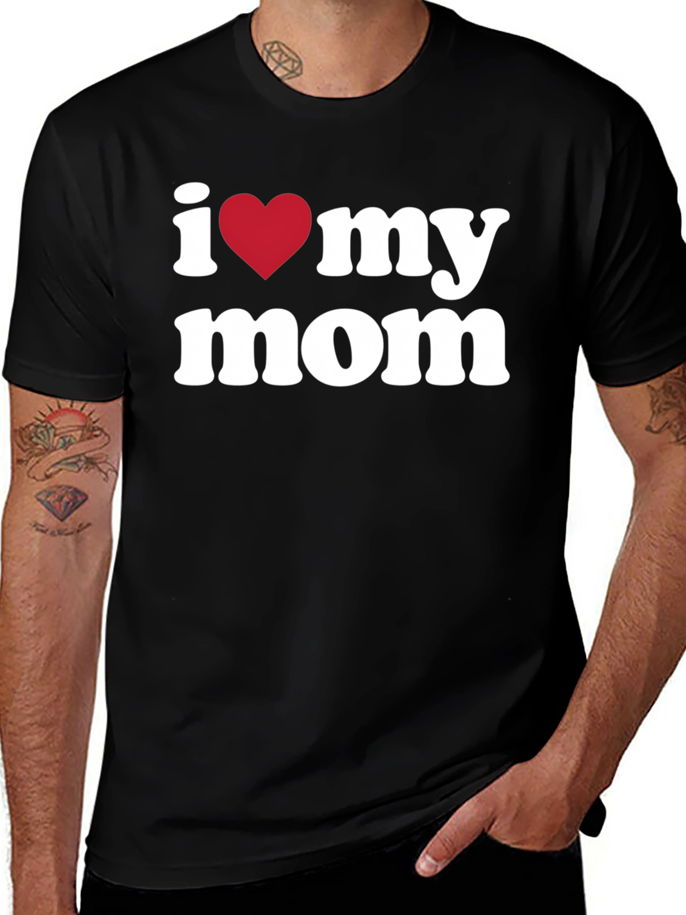 Variant 24 of I Heart My Mom T-Shirt - Black Graphic Tee