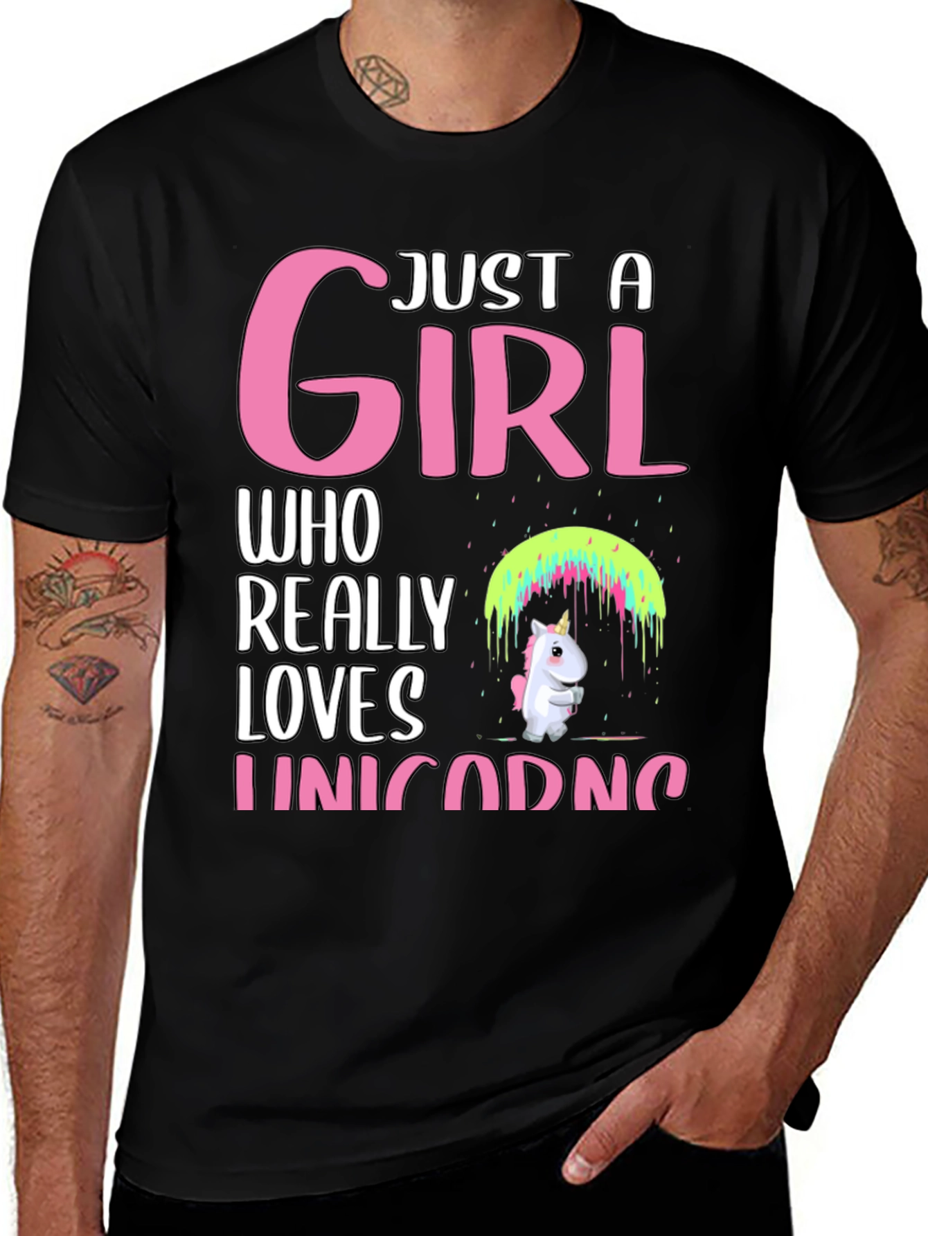 Variant 2 of Just A Girl Who Loves Unicorns T-Shirt