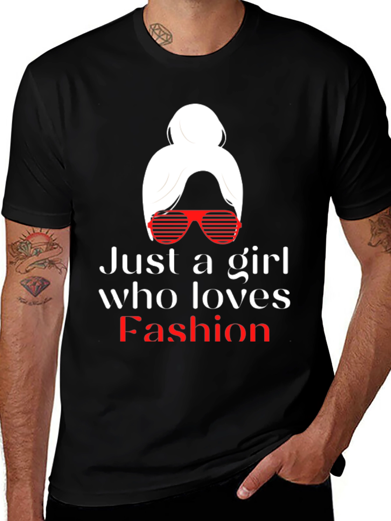 Variant 15 of Fashion Lover Tee - Just a Girl Who Loves Fashion