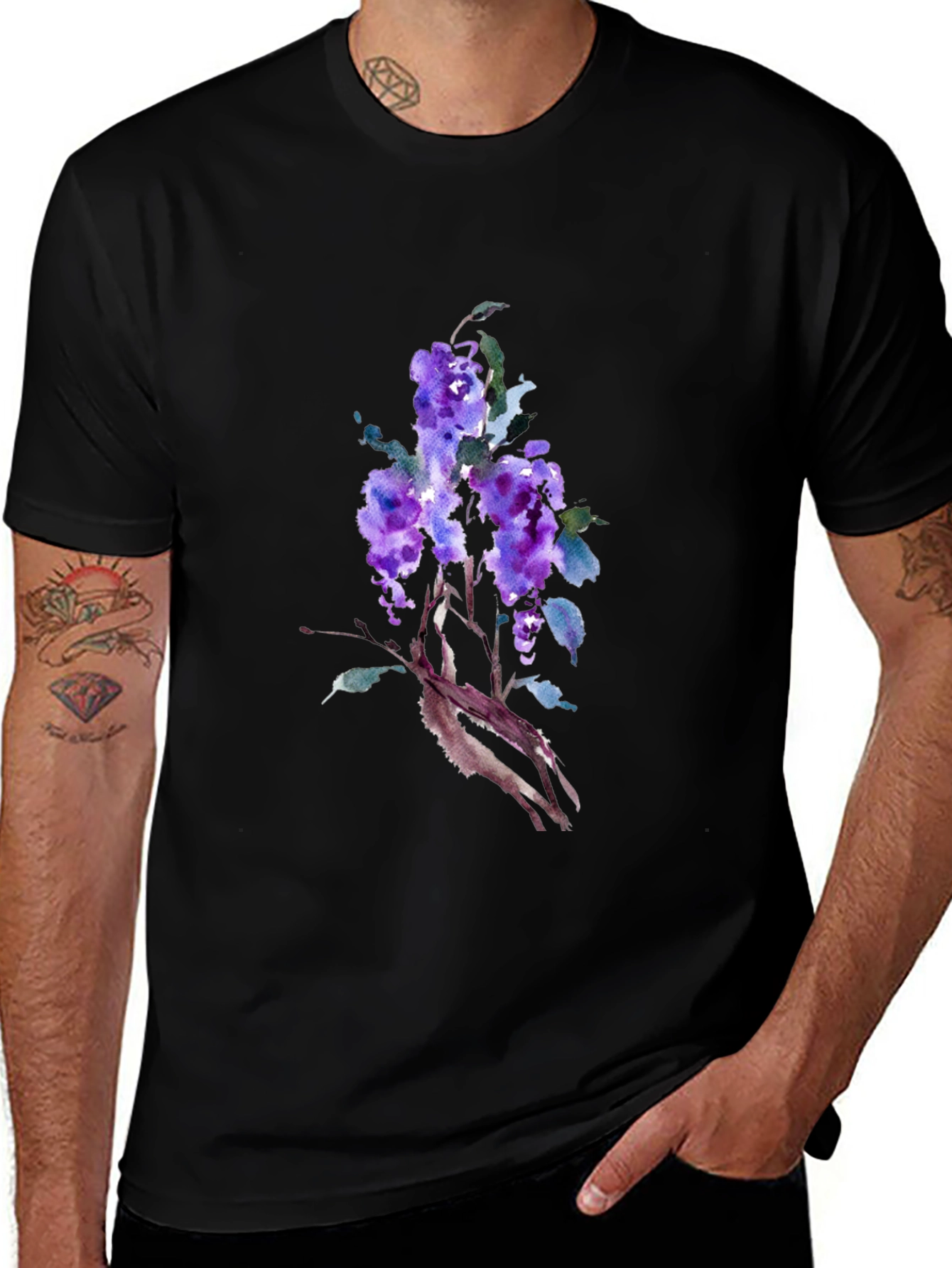 Variant 28 of Watercolor Floral Graphic Tee - Stylish and Unique