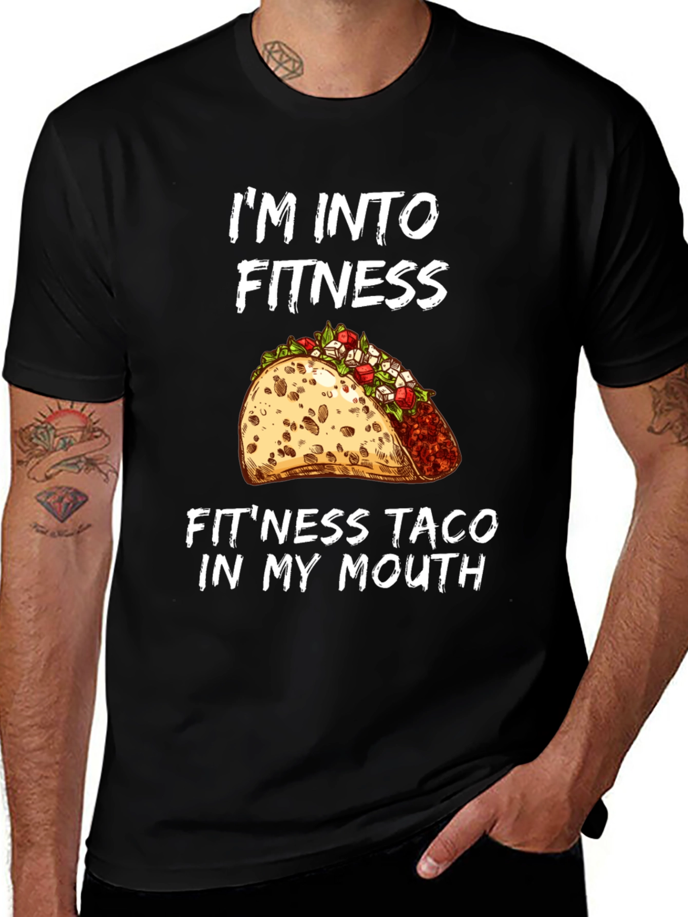 Variant 15 of Fitness Taco T-Shirt - Humorous Workout Apparel
