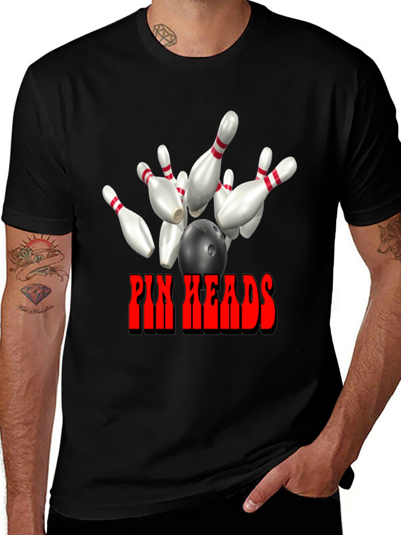Variant 10 of Pin Heads Bowling T-Shirt - Strike Edition