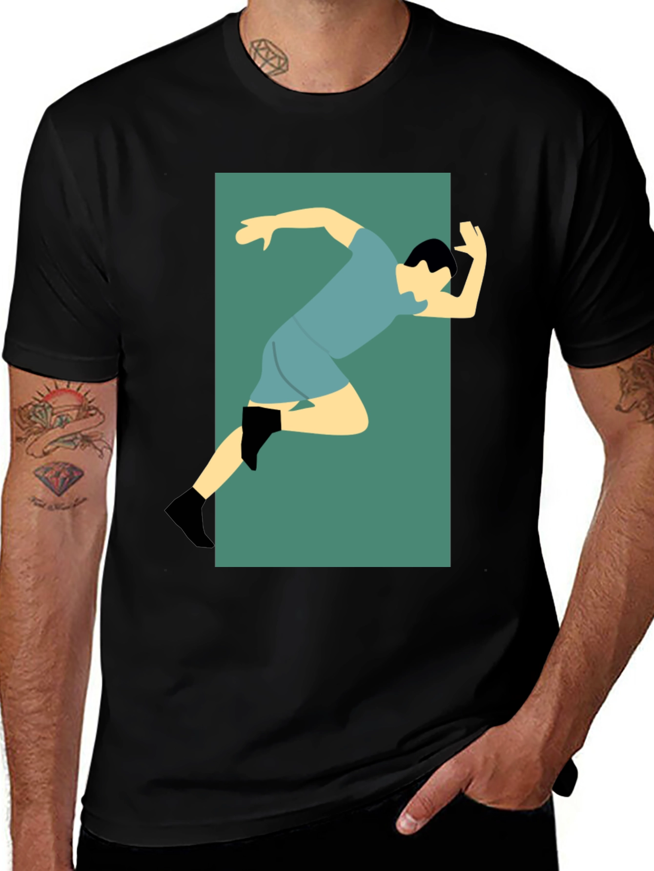 Variant 18 of Runner Graphic Tee - Sporty Style