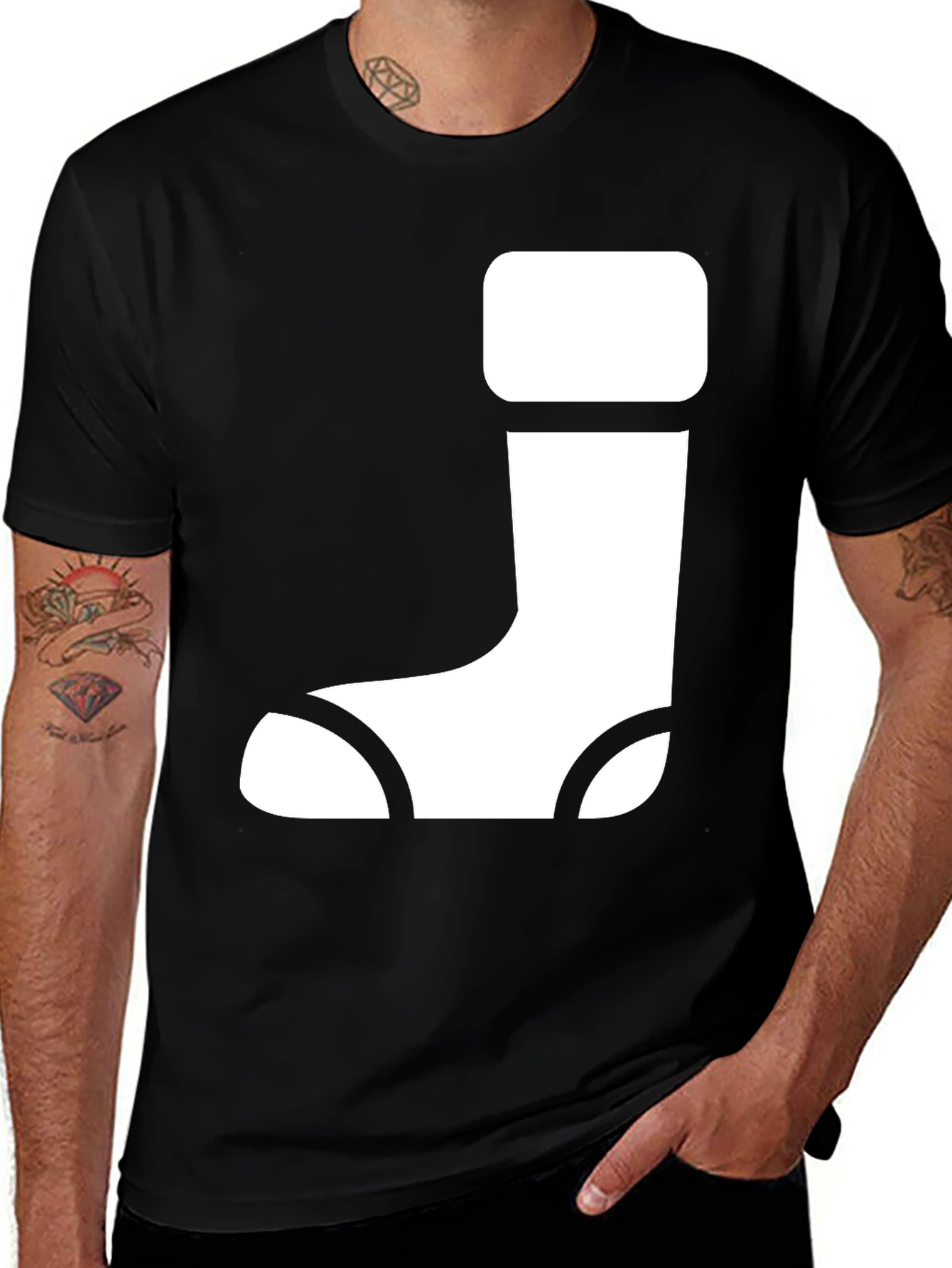 Variant 11 of Novelty Sock Graphic Tee - Comfy Cotton Blend