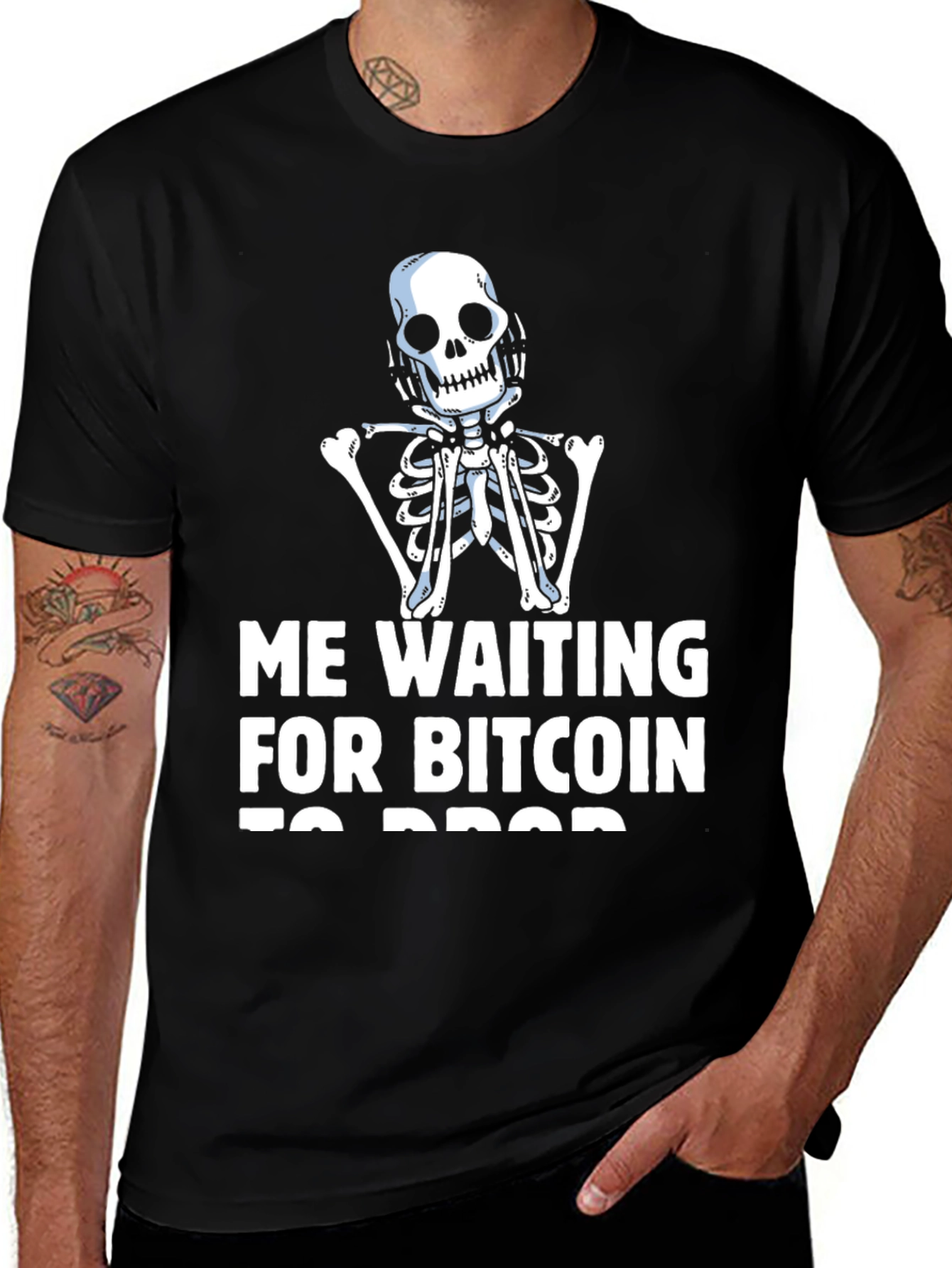 Bitcoin Skeleton T-Shirt: Crypto Humor Tee