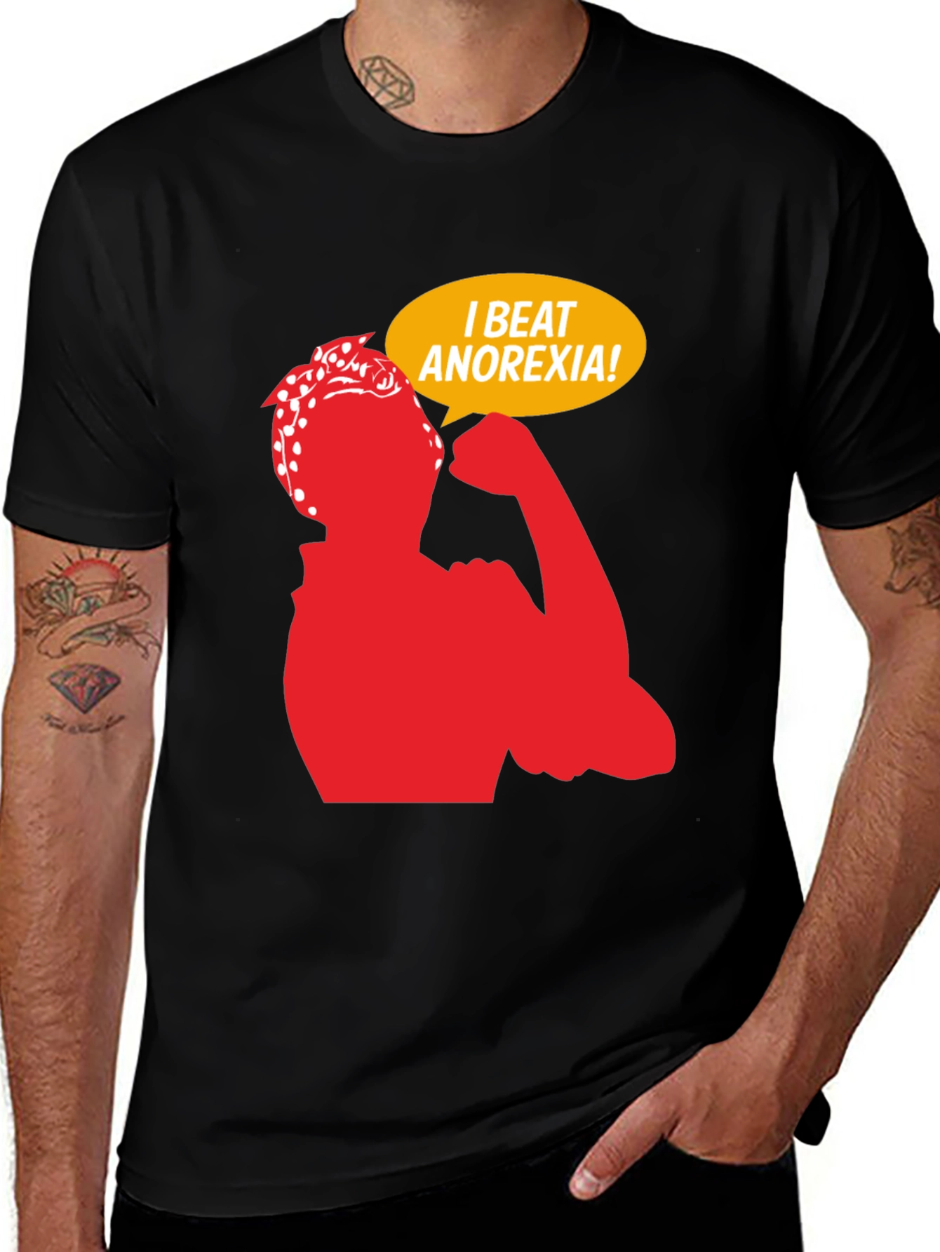 Variant 30 of I Beat Anorexia Rosie the Riveter Style T-Shirt