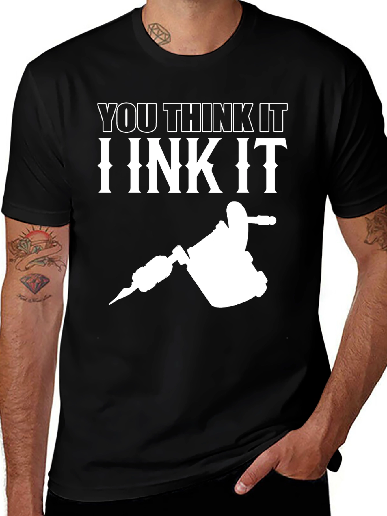 Black You Think It I Ink It Tattoo Artist Graphic Tee main image