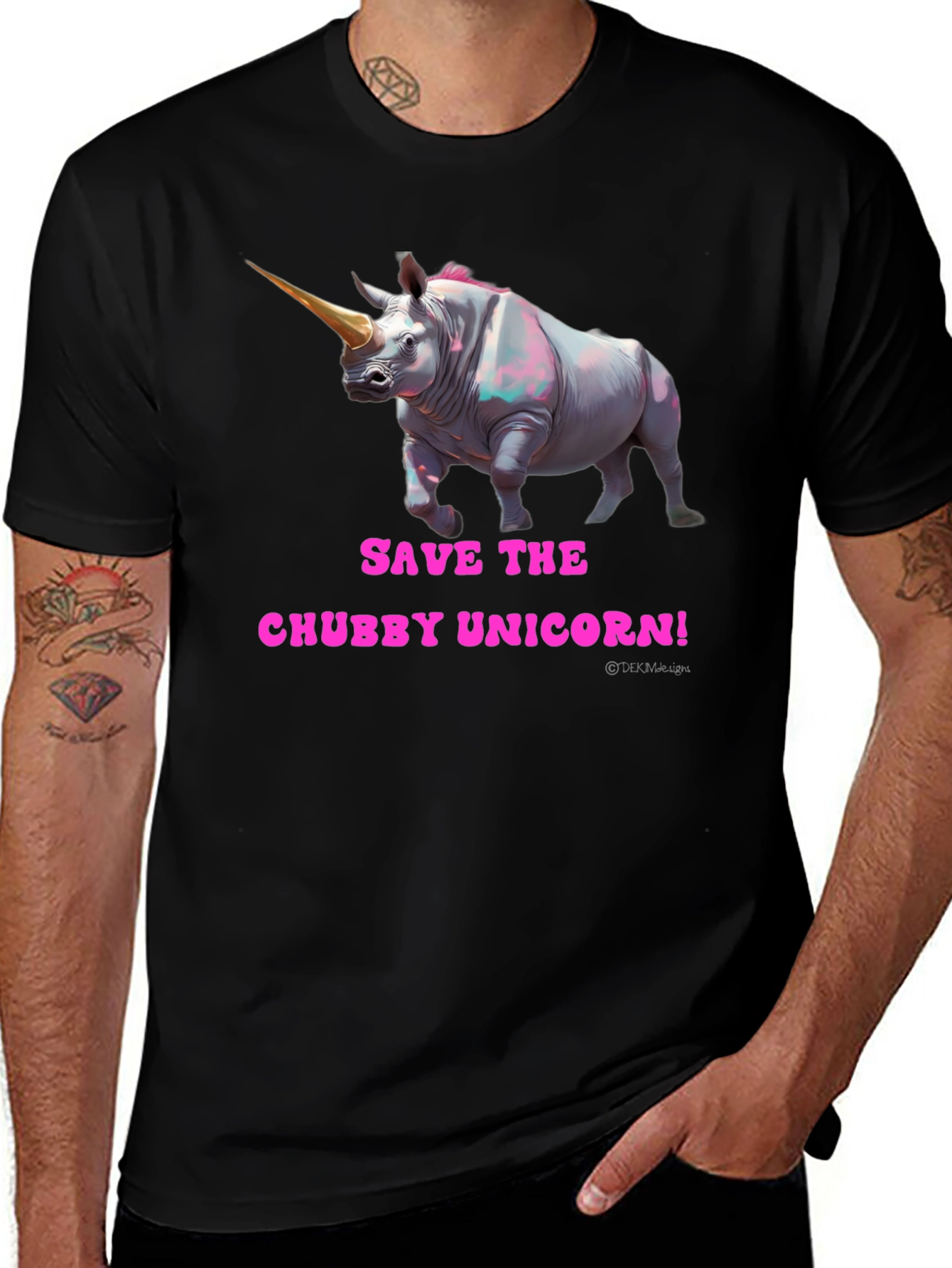 Variant 28 of Save the Chubby Unicorn Funny Graphic Tee