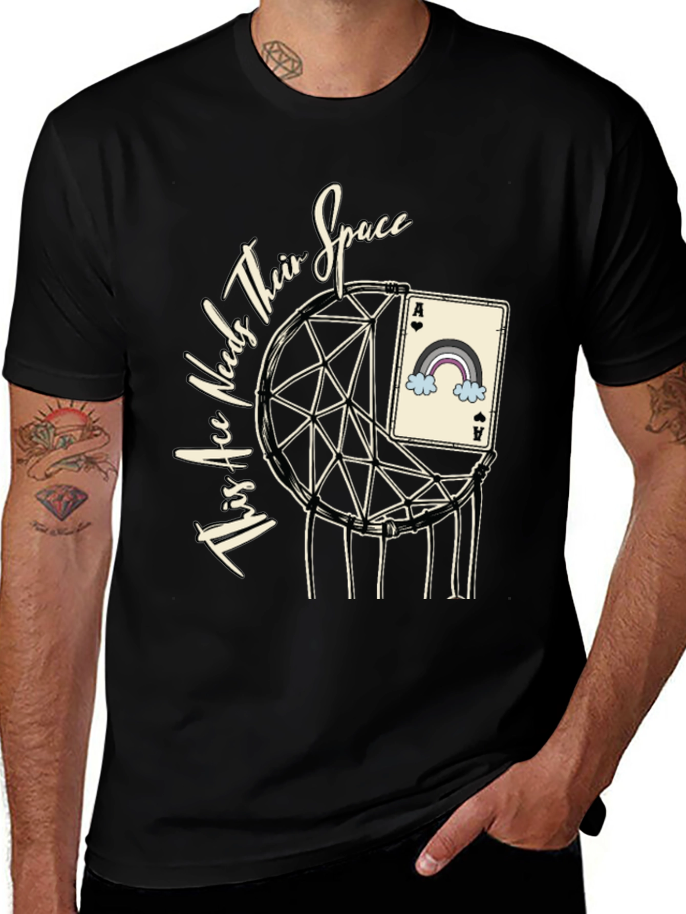 Variant 21 of Ace Needs Space Graphic T-Shirt - Unisex Design