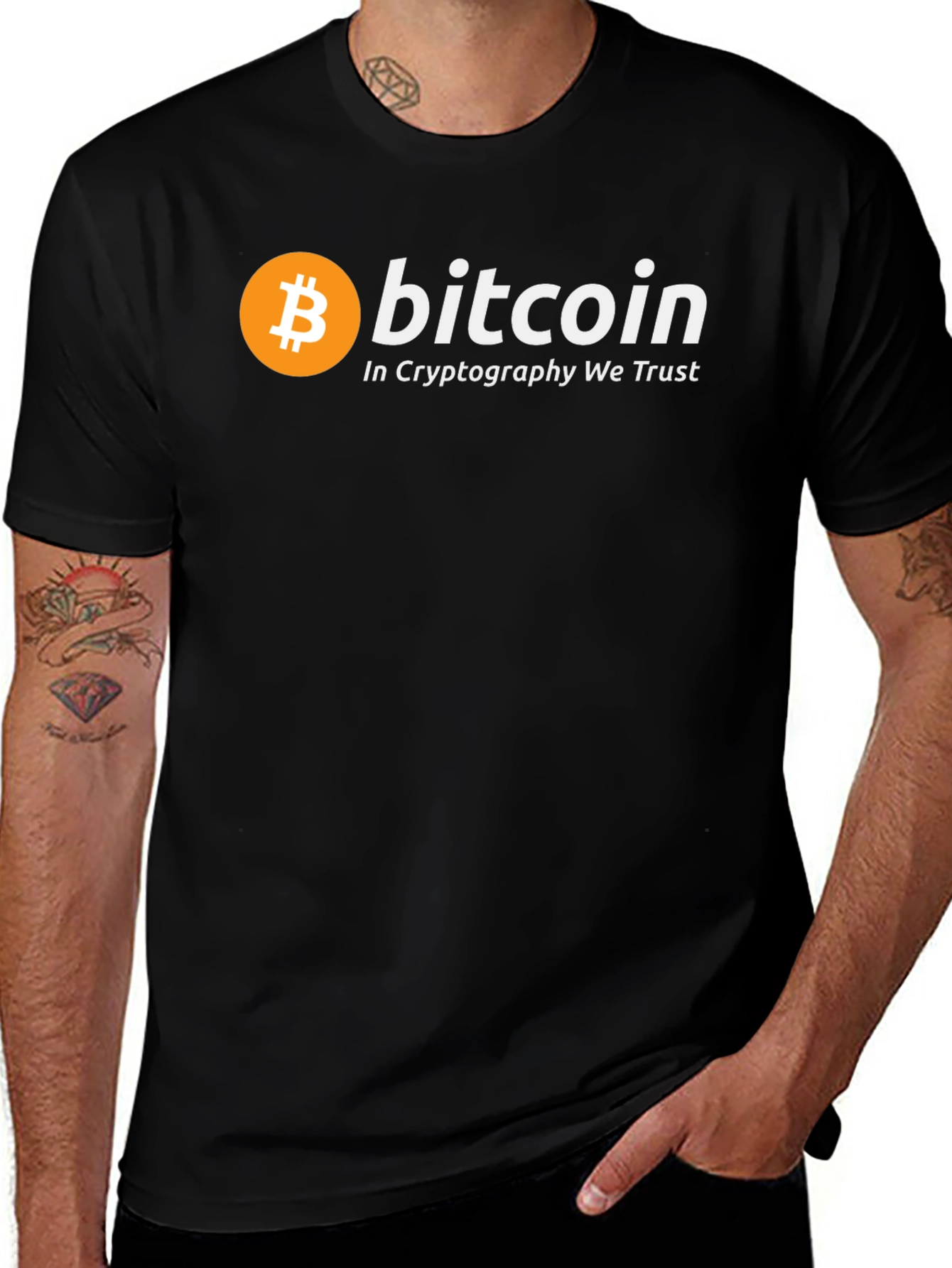 Bitcoin Cryptocurrency T-Shirt - In Cryptography We Trust
