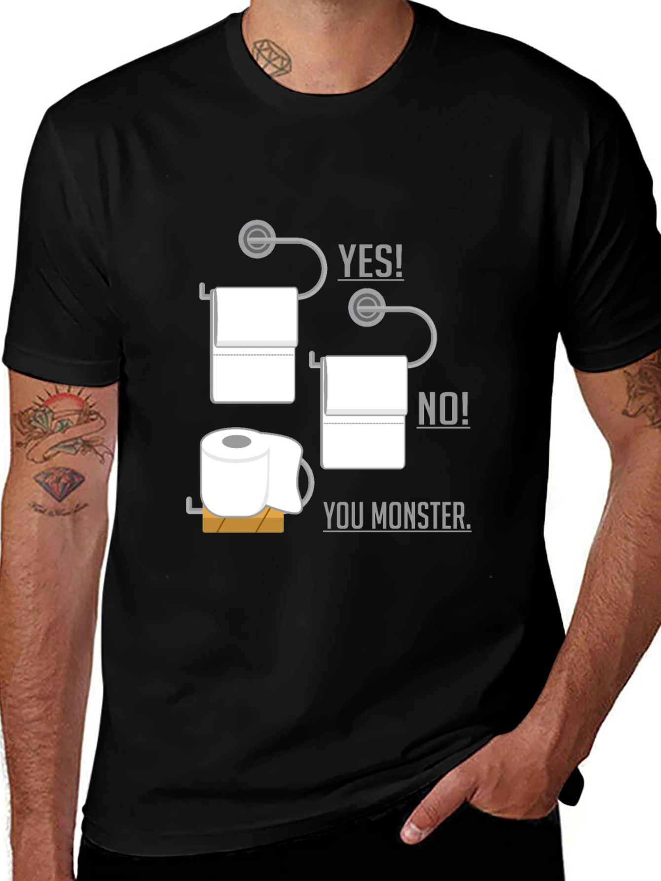 Variant 25 of Funny Toilet Paper Roll Placement Graphic Tee