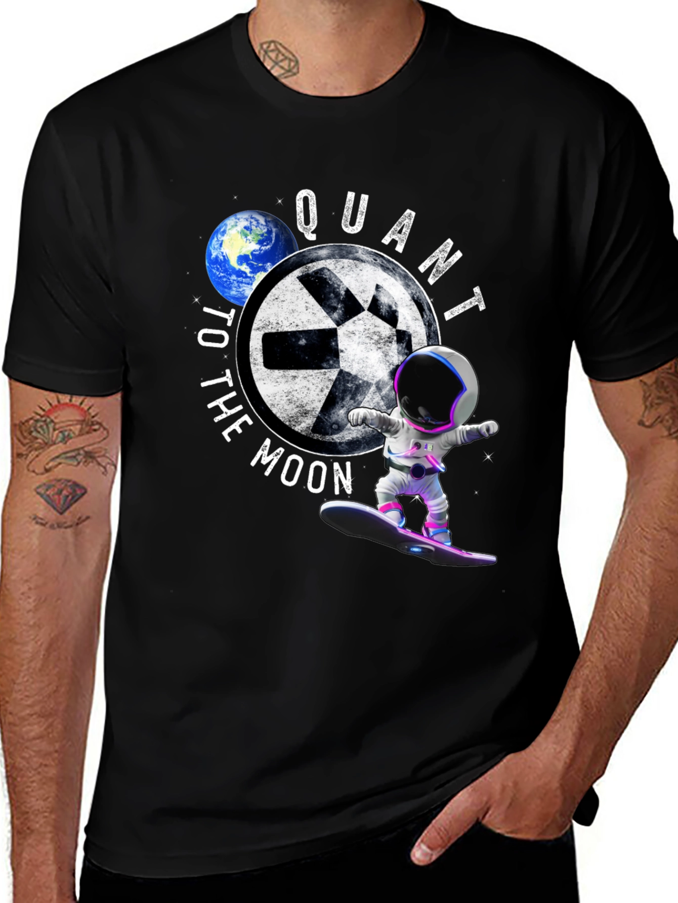 Variant 22 of Quant To The Moon Black T-Shirt