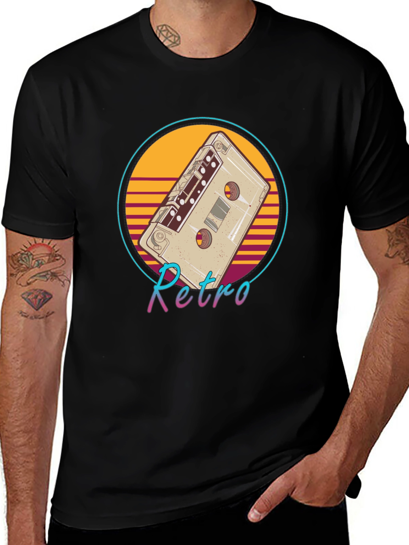 Variant 24 of Retro Cassette Tape Graphic Tee - Vintage Style