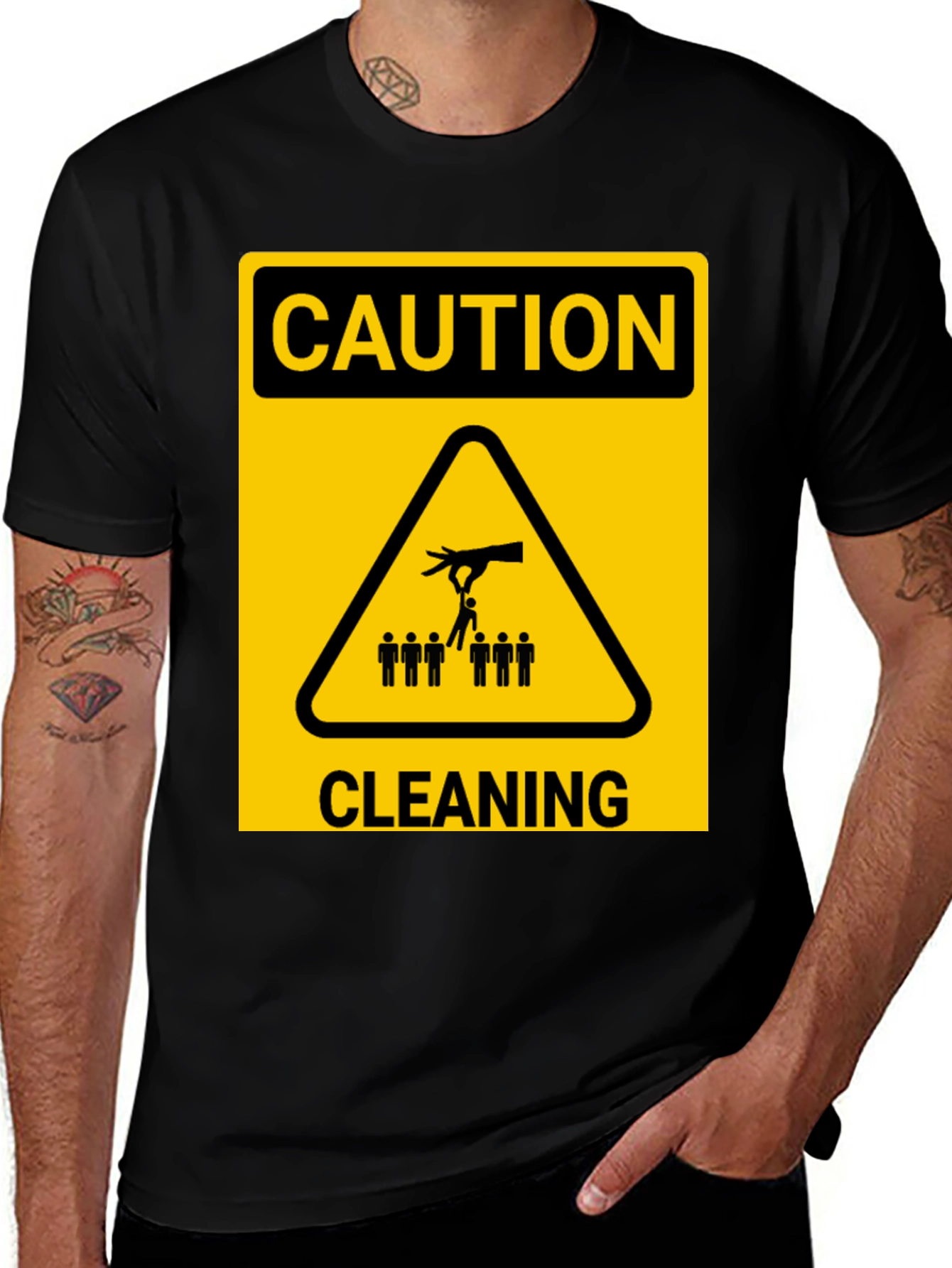 Variant 18 of Caution Cleaning T-Shirt