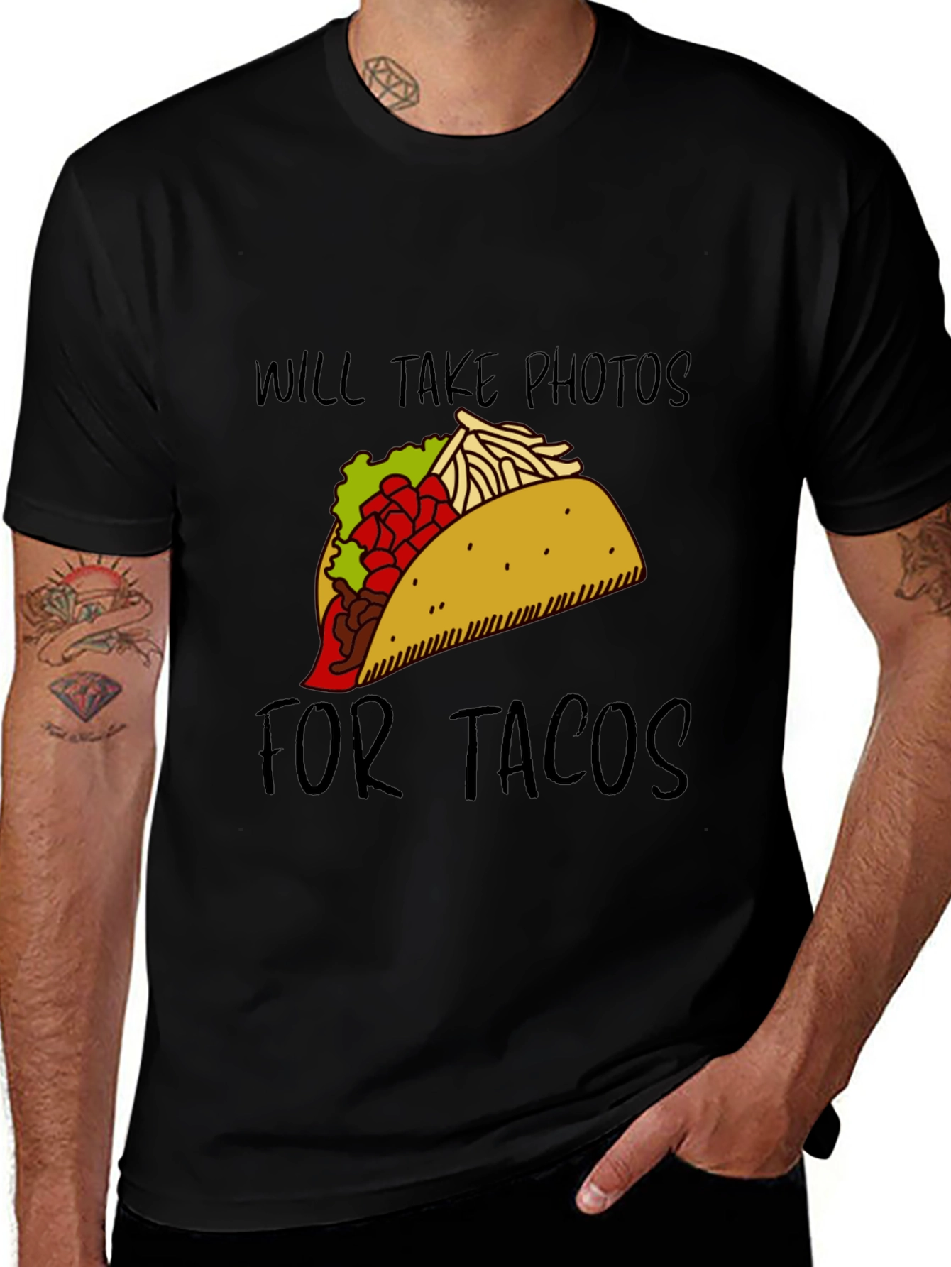 Variant 10 of Will Take Photos For Tacos Graphic Tee
