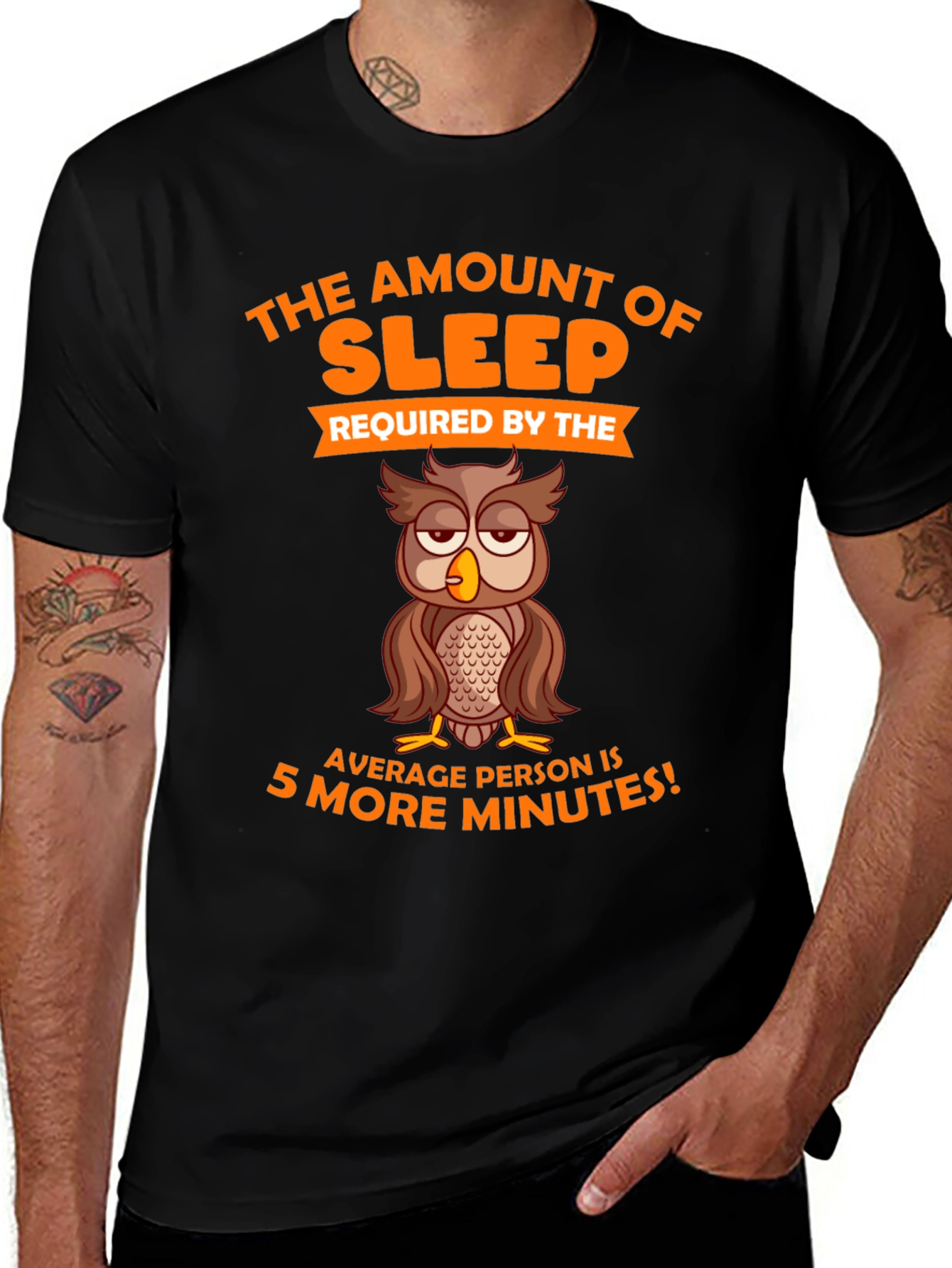 Variant 27 of Funny Sleepy Owl Graphic T-Shirt