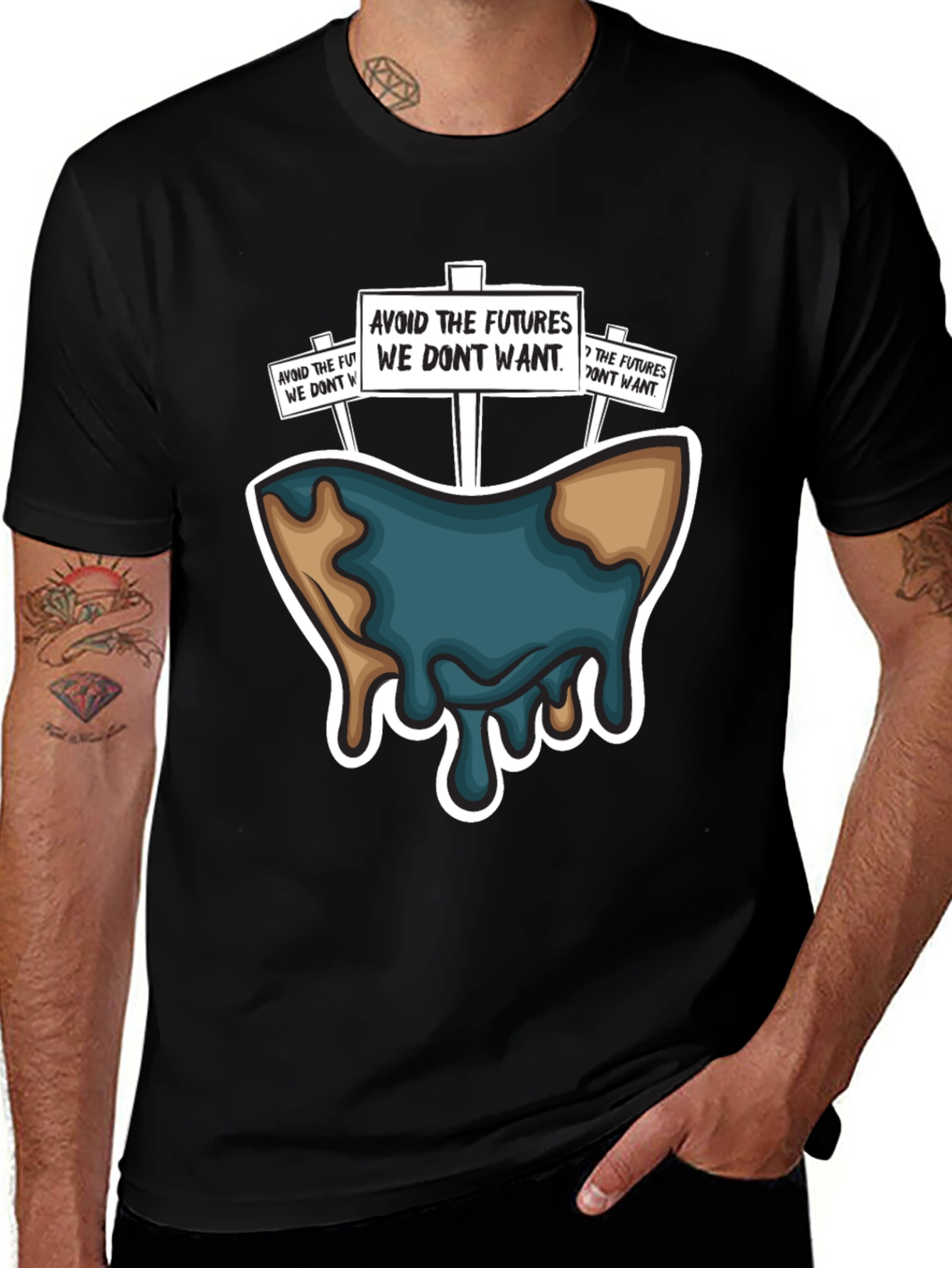 Climate Awareness Graphic Tee - Avoid the Futures We Don't Want